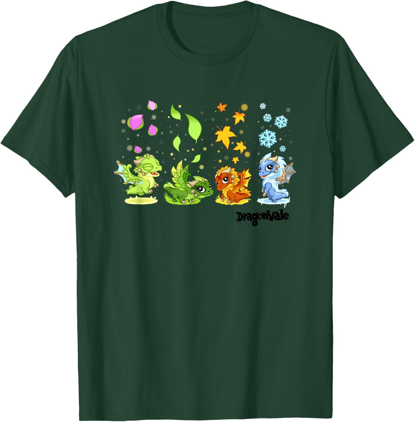 DragonVale: The Four Seasonal Dragon T-Shirt - T-Shirt | Forest