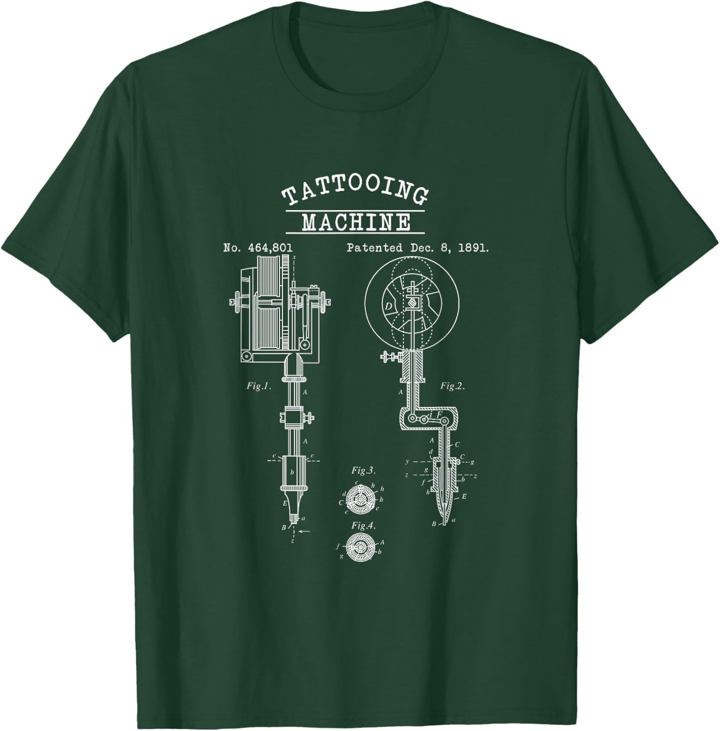 Schematic Representation of a Tattoo Machine T-Shirt - T-Shirt | Forest