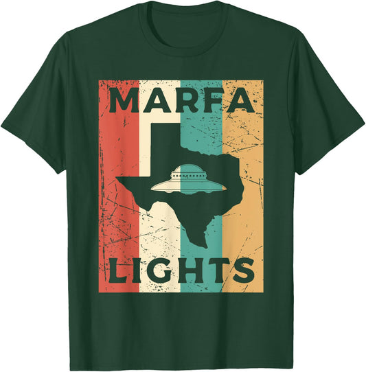 Marfa Lights UFO Eighties Texas UFO T-Shirt - T-Shirt | Forest
