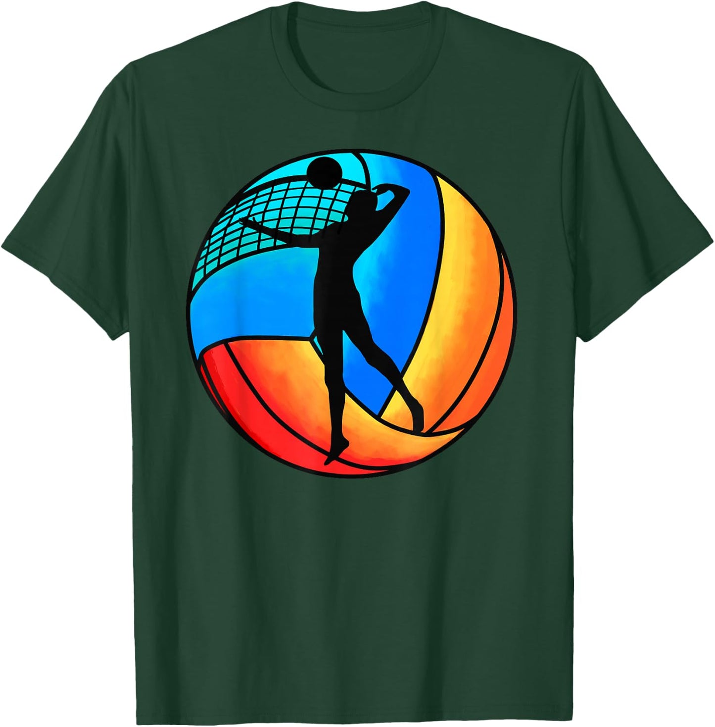 Beach Volleyball Vintage T-Shirt - T-Shirt | Forest