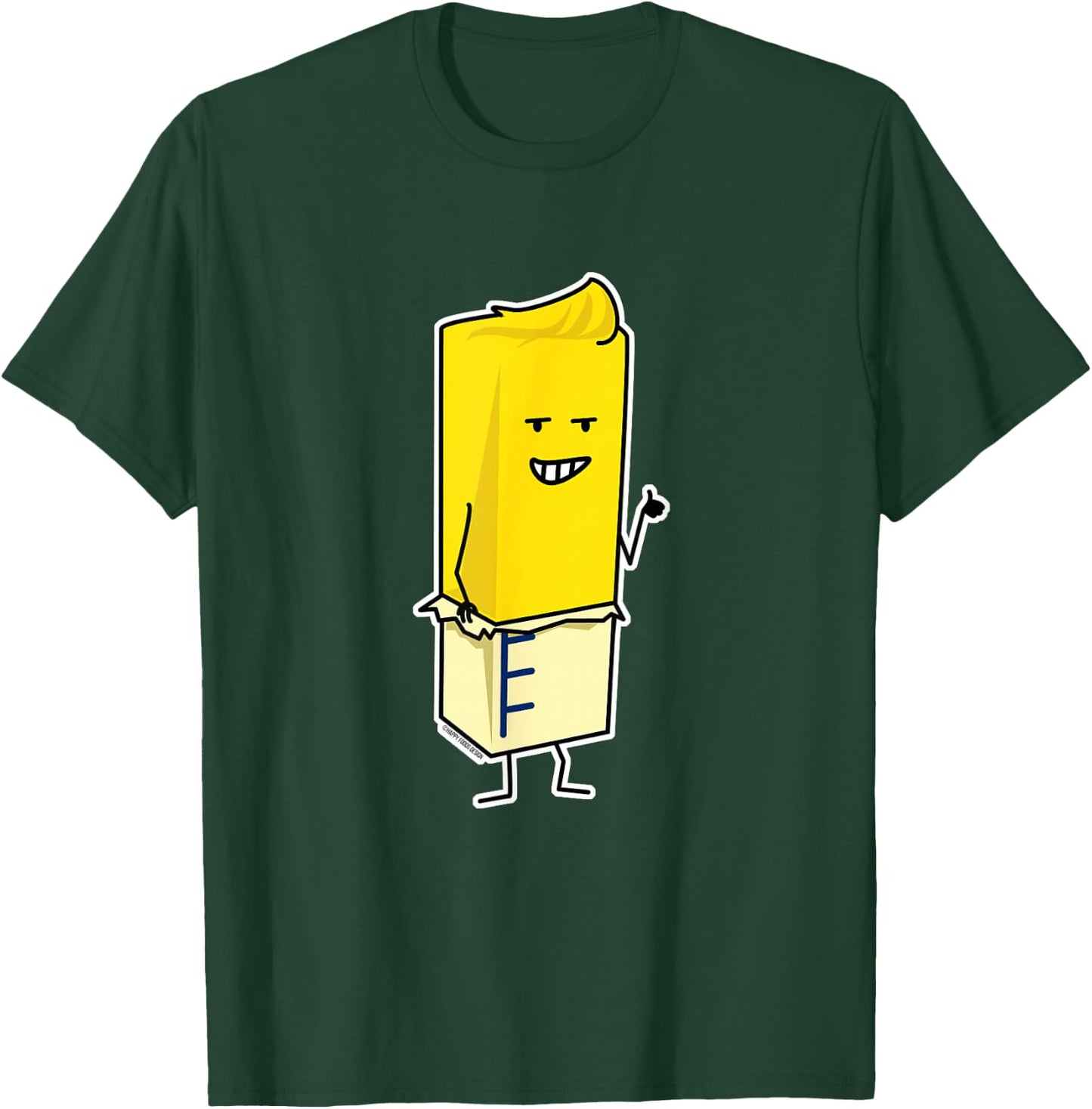 Buttered Buttery Stick of Butter Happy Thumbs Up T-Shirt - T-Shirt | Forest