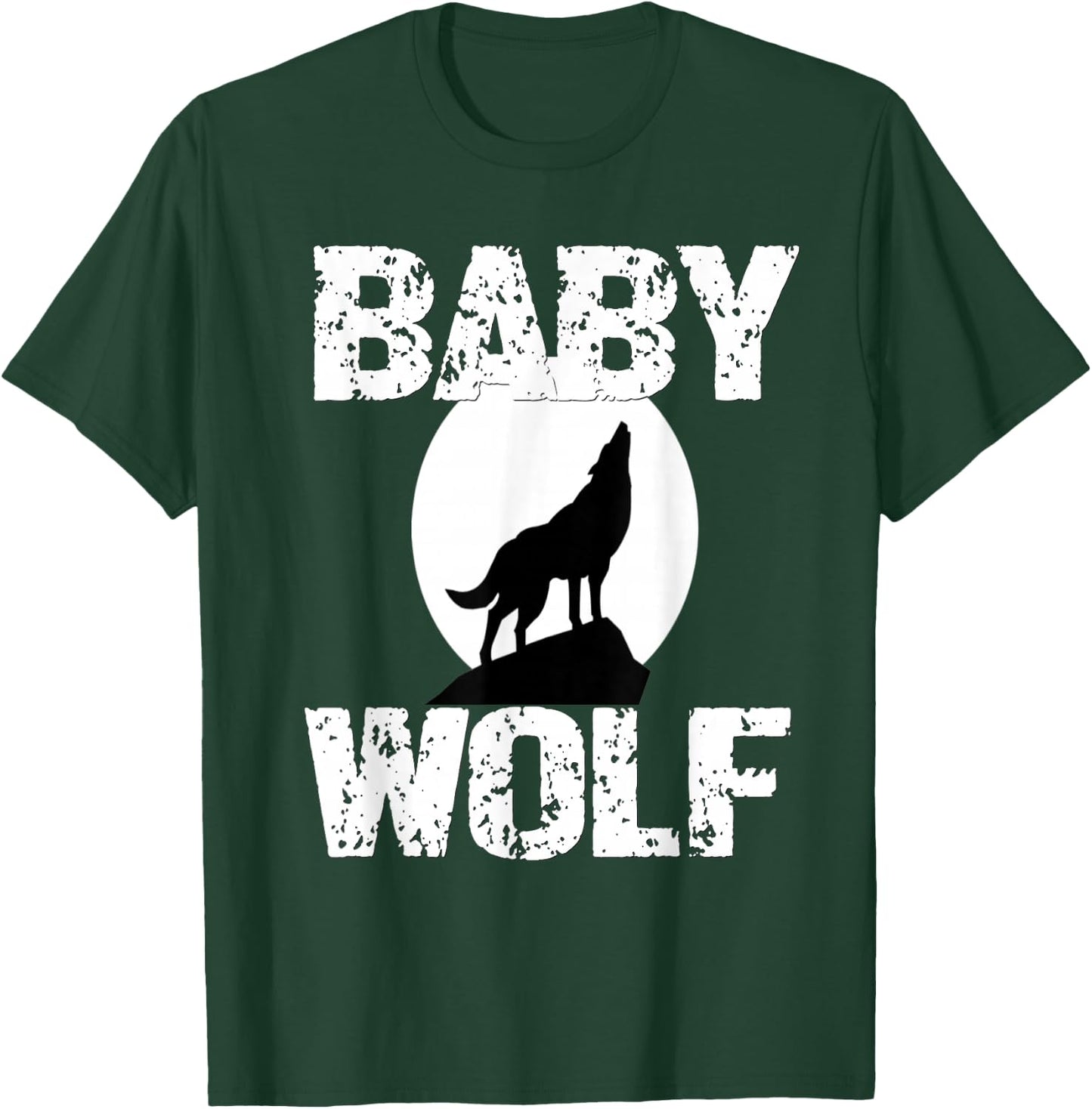 Baby Wolf Matching Family Tribe Wolves Moon Kid Girl Boy Cub T-Shirt - T-Shirt | Forest