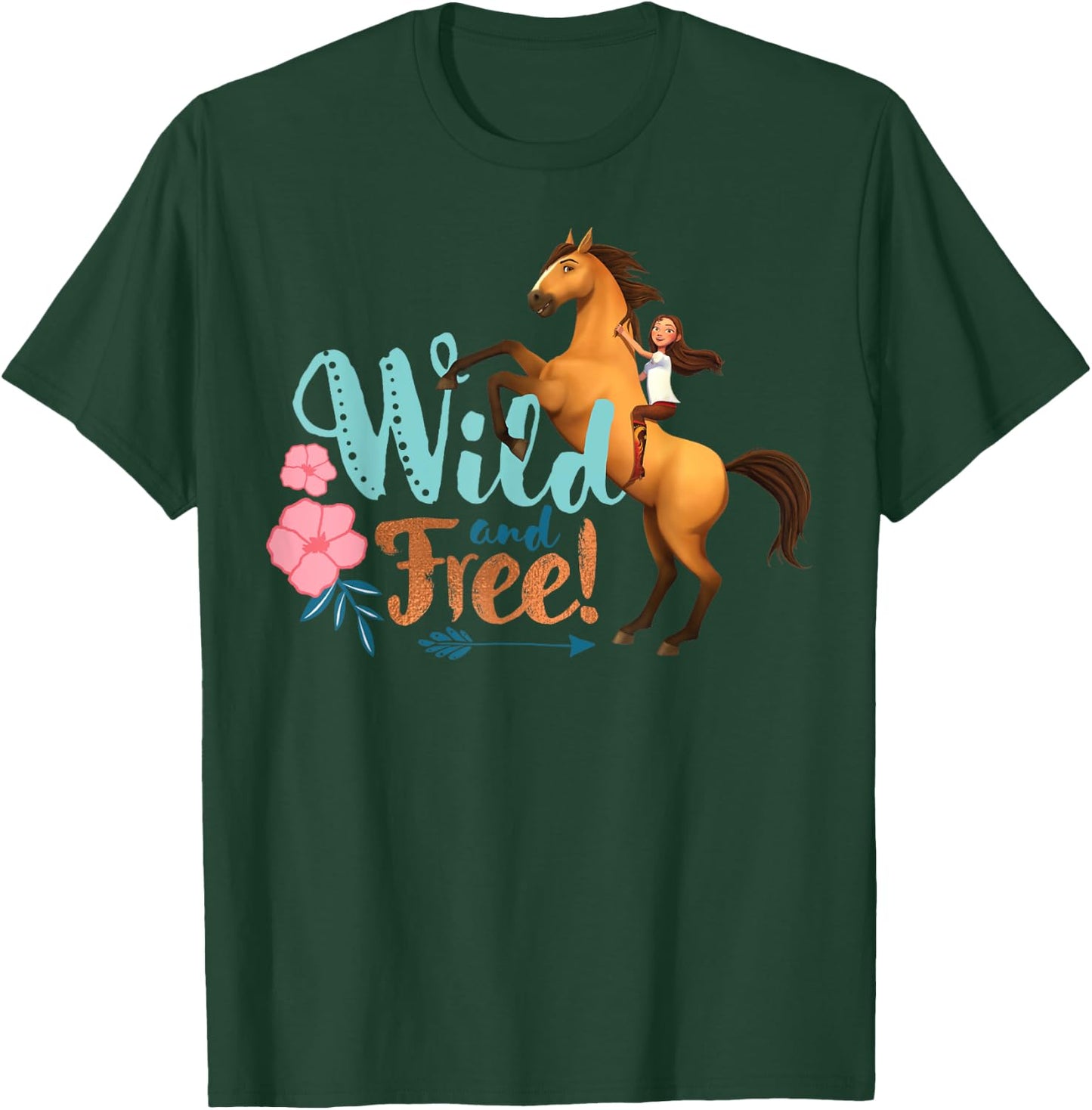 DreamWorks Spirit Riding Free Spirit Wild and Free T-Shirt - T-Shirt | Forest