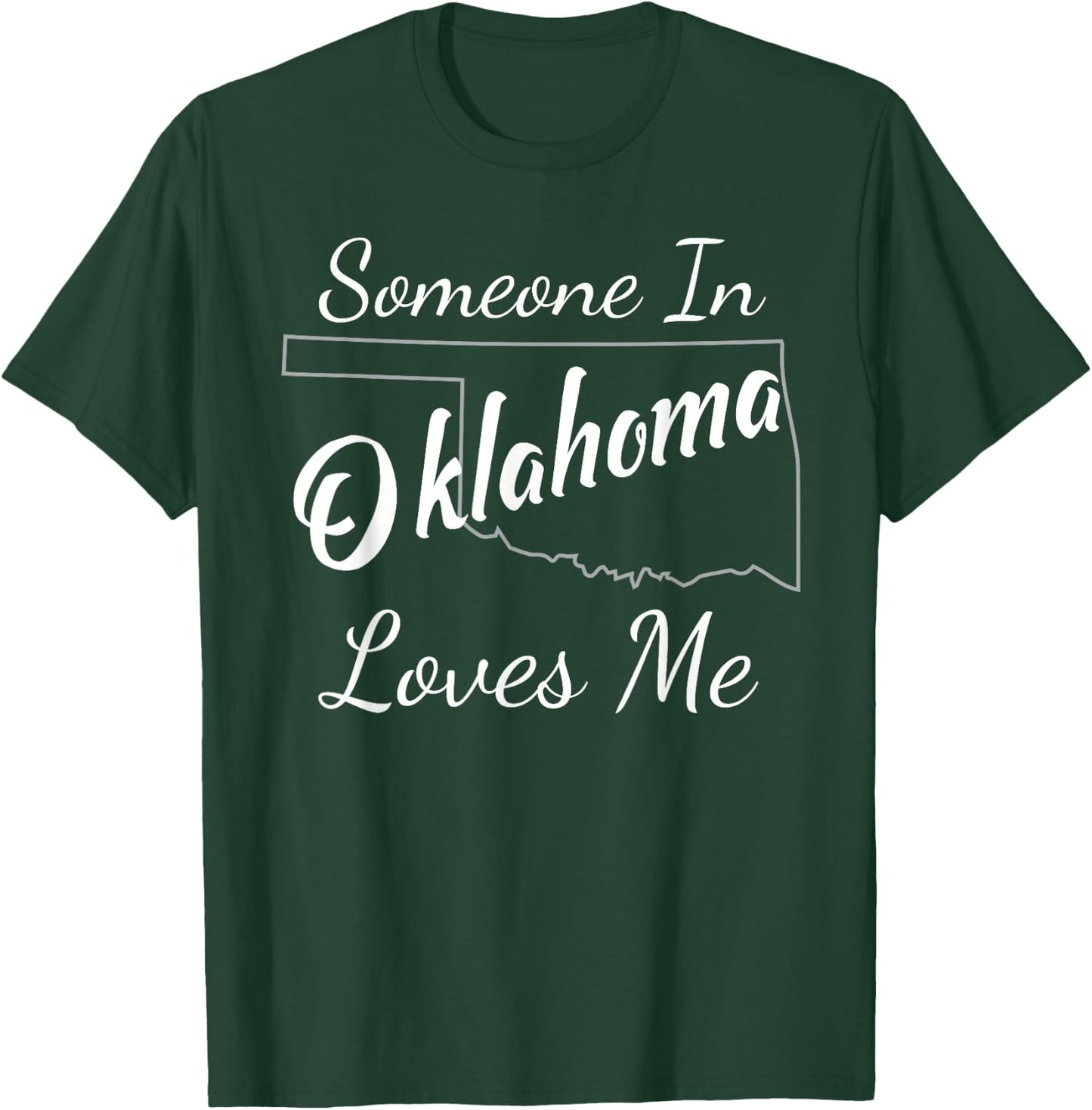 Someone in Oklahoma Loves Me State Silhouette T-Shirt - T-Shirt | Forest