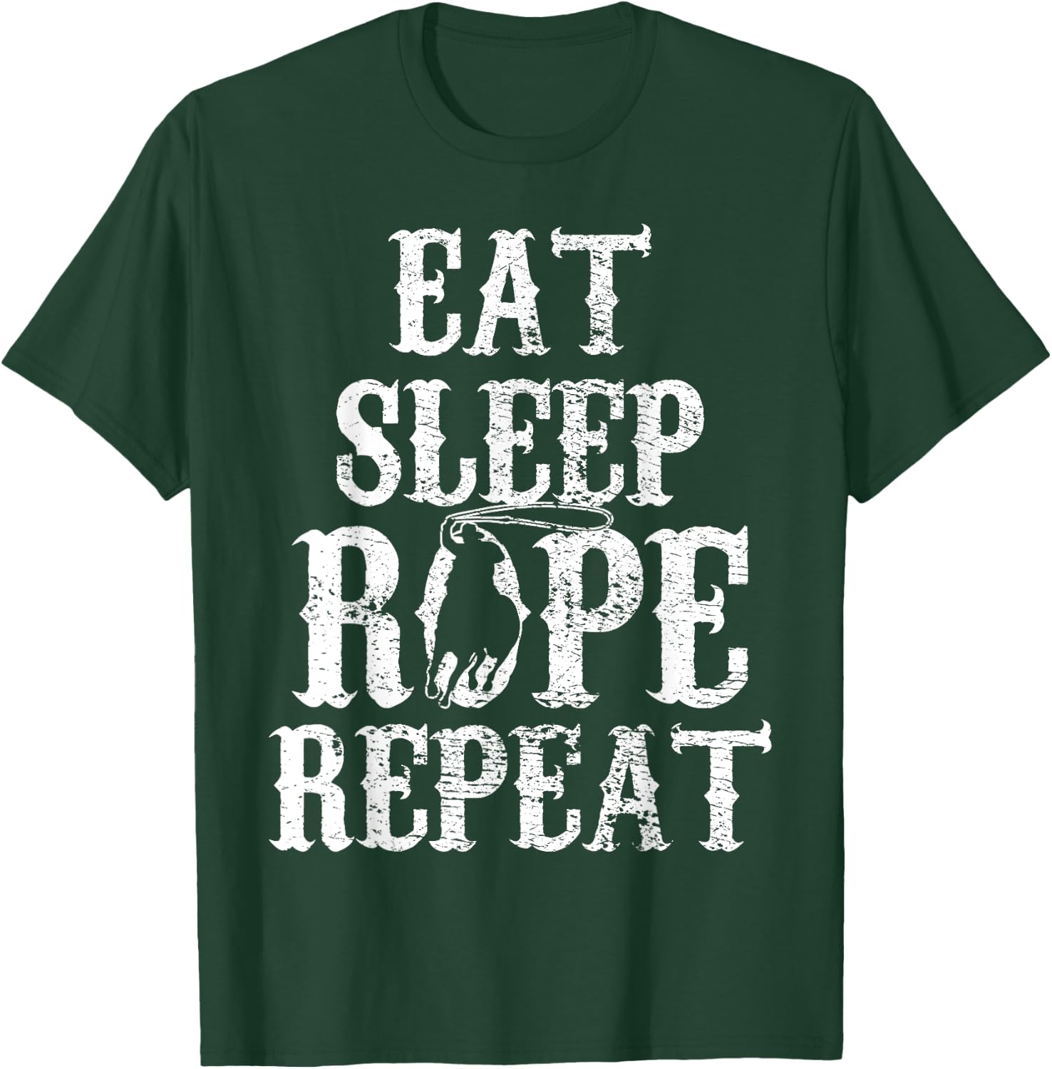 Cowboy Rope Western Riding Horse Vintage Gift T-Shirt - T-Shirt | Forest