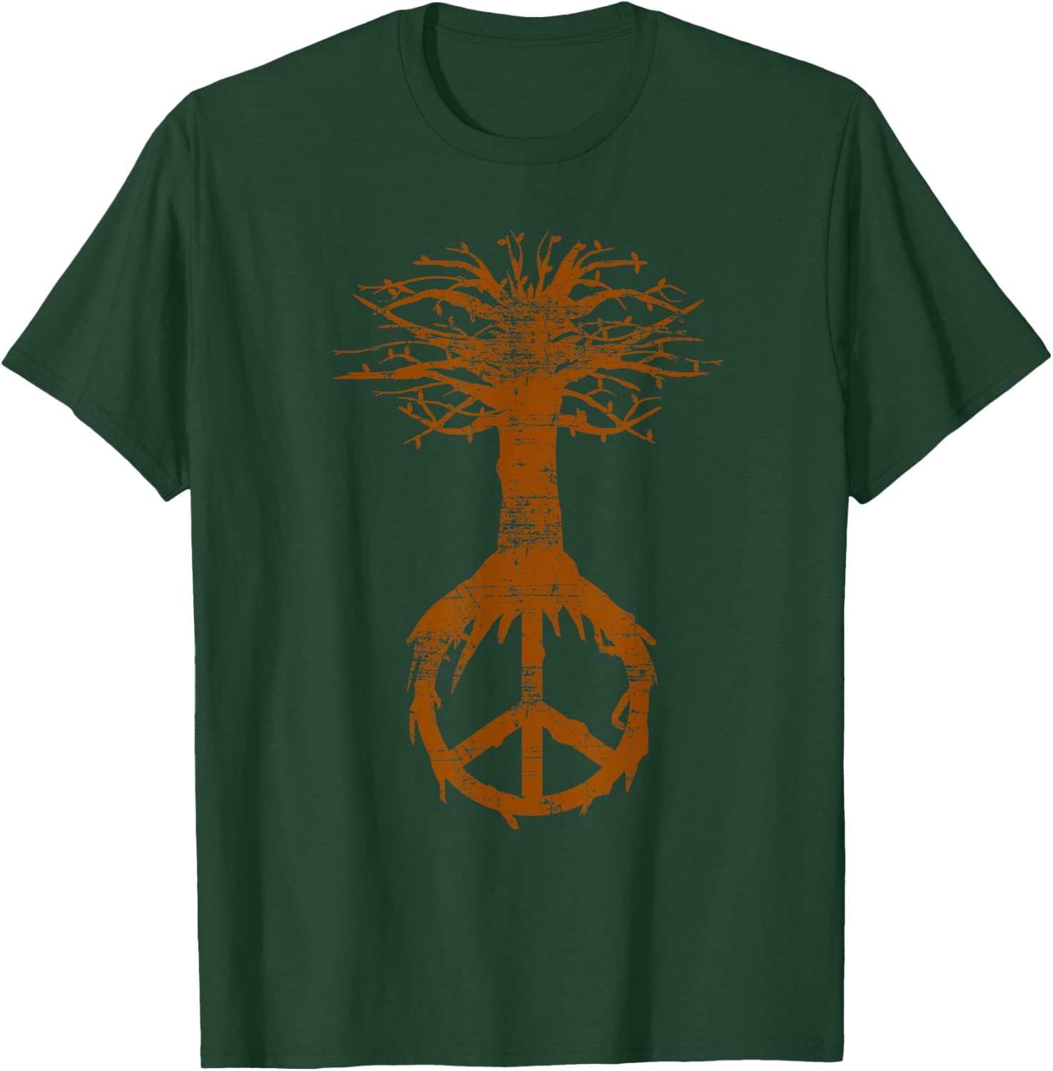 Hippie Tree Peace Sign Shirt | Cute Nature Lovers Gift T-Shirt - T-Shirt | Forest