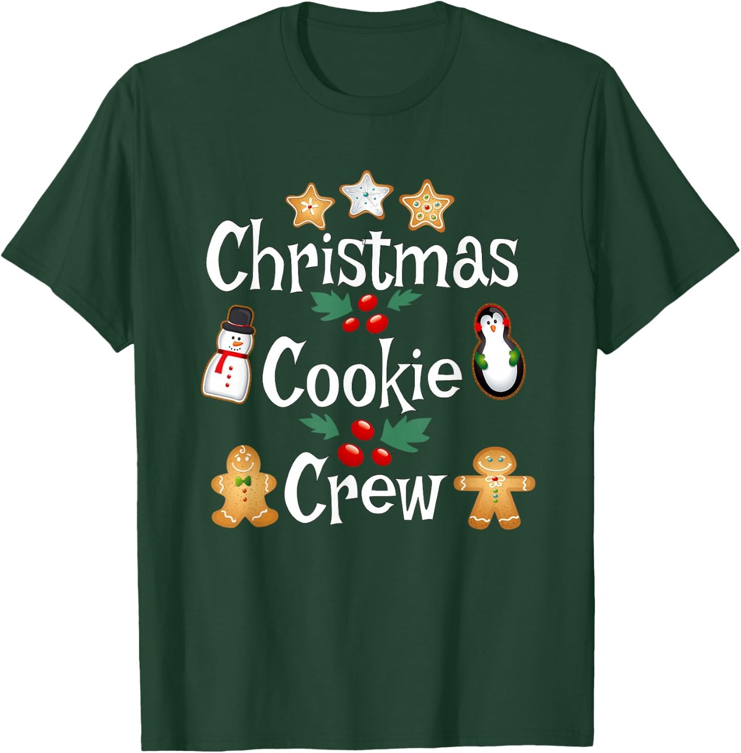 Bakers Christmas Cookie Crew Family Baking Team Holiday Cute T-Shirt - T-Shirt | Forest
