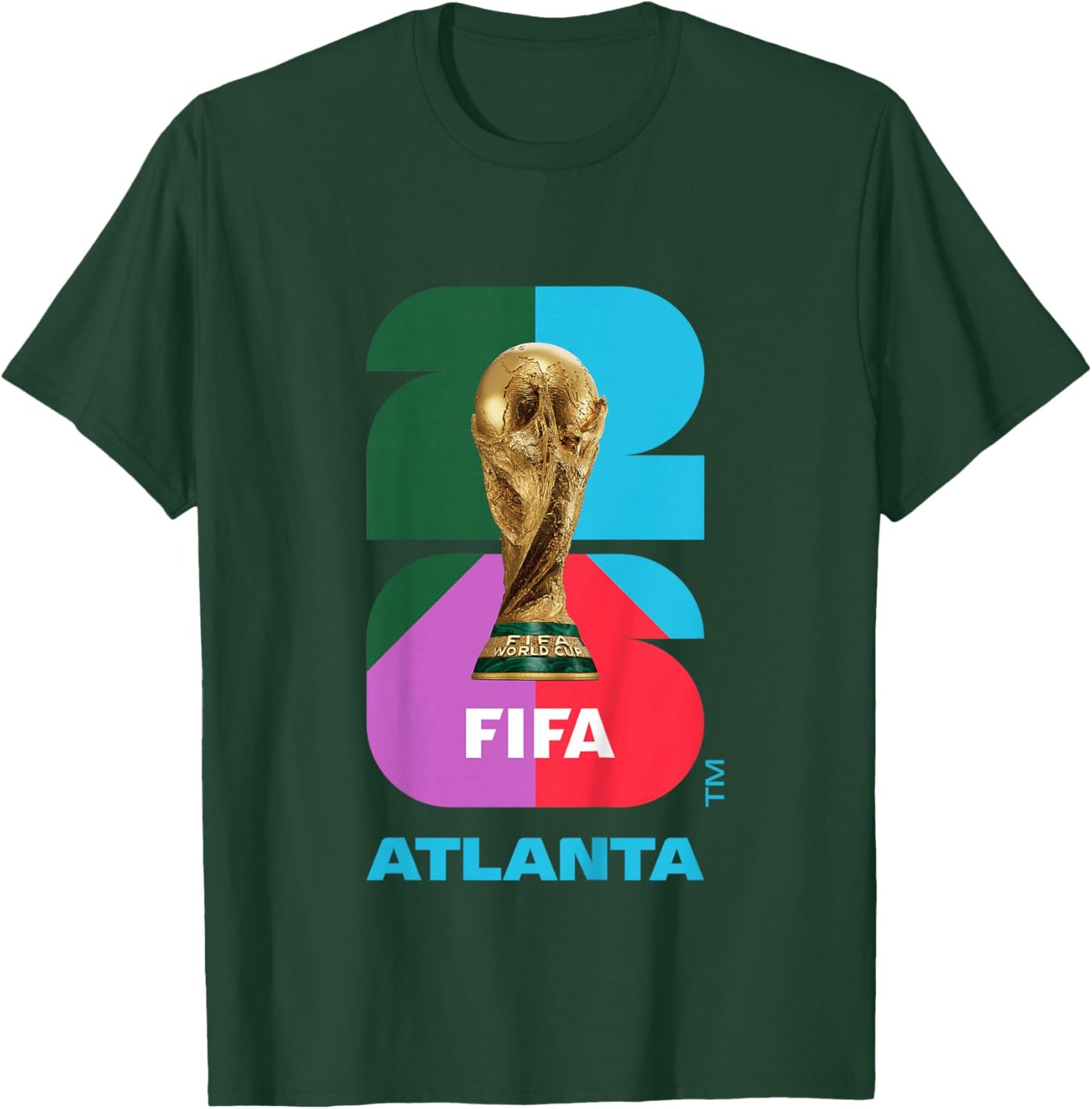 Kids FIFA World CUP26 Atlanta Trophy Color T-Shirt - T-Shirt | Forest