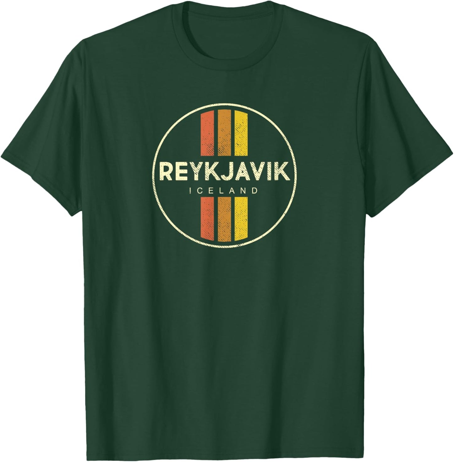 Retro Reykjavik Iceland Vintage T-Shirt - T-Shirt | Forest