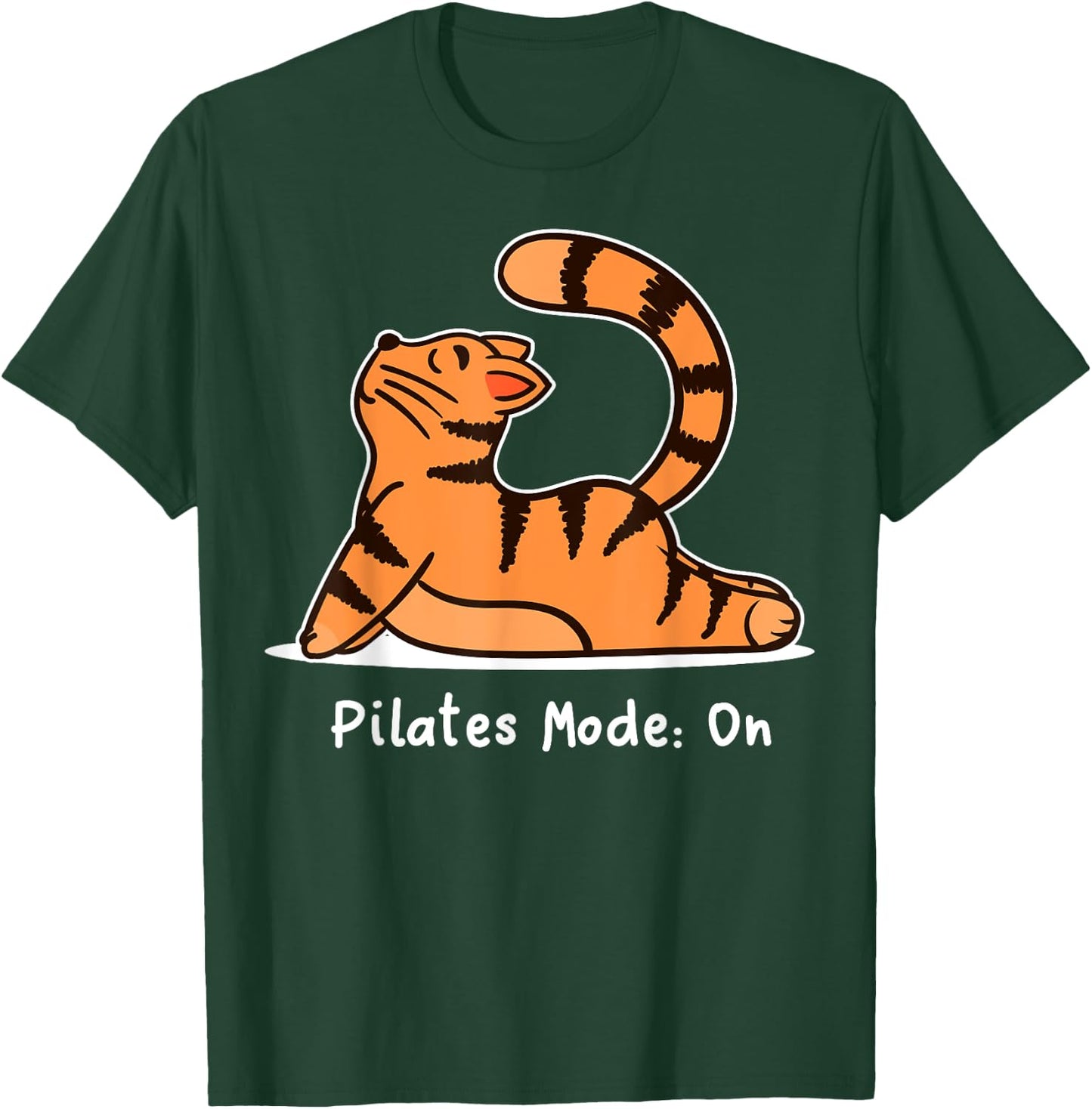 Cute Kitten Cat Pilates Fitness Training Workout T-Shirt - T-Shirt | Forest