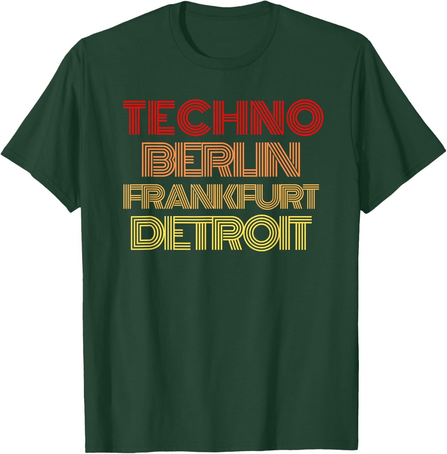 Synthesizer print Berlin Frankurt Detroit. Techno fan. T-Shirt - T-Shirt | Forest