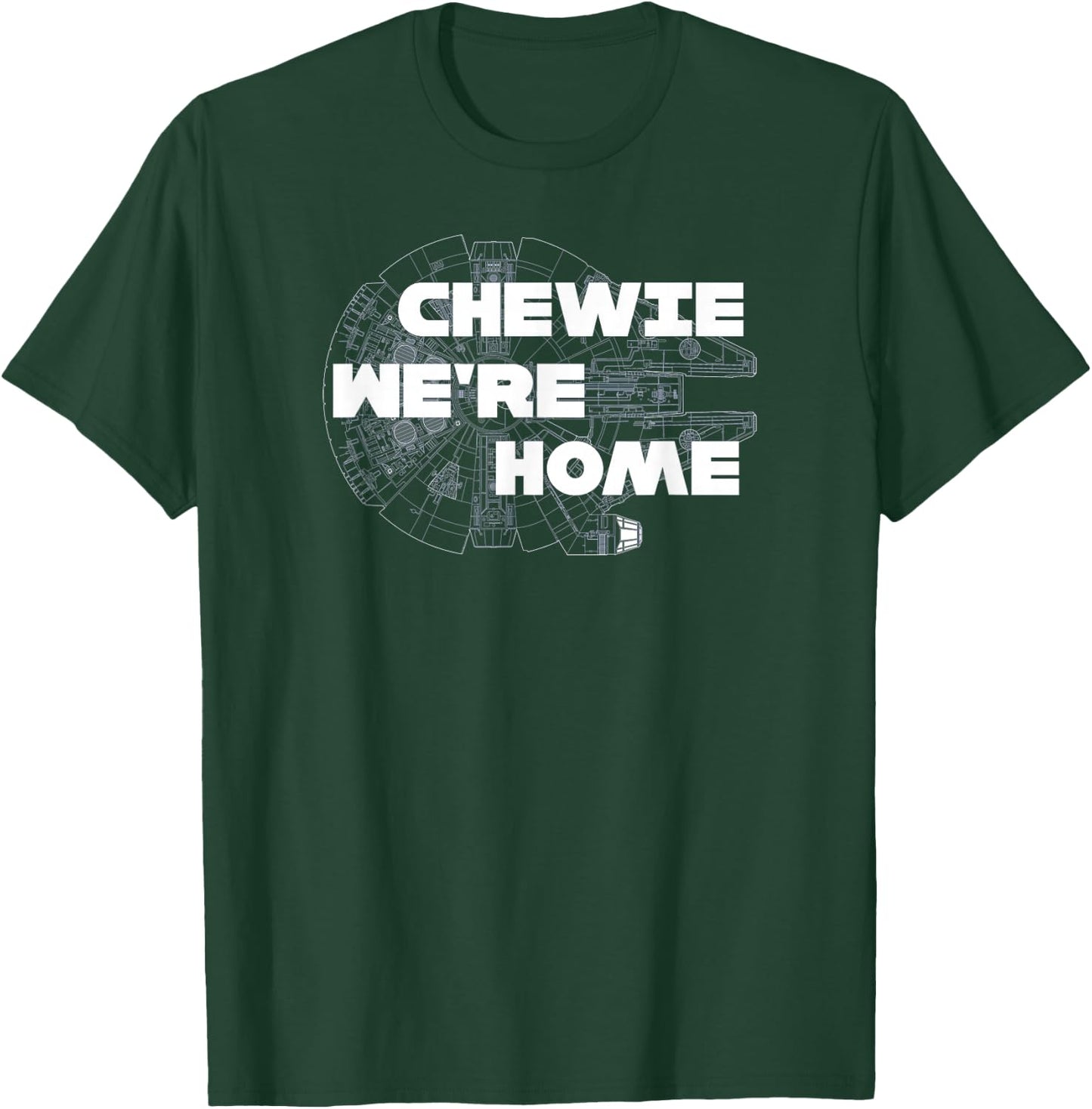 Star Wars Chewie We're Home Millennium Falcon T-Shirt - T-Shirt | Forest