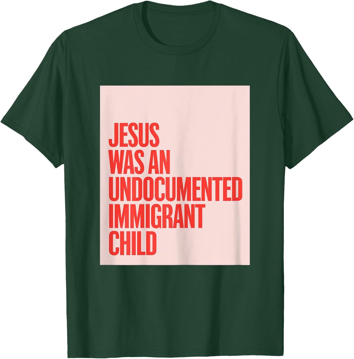 Jesus Was An Undocumented Immigrant Child Immigration Rights T-Shirt - T-Shirt | Forest