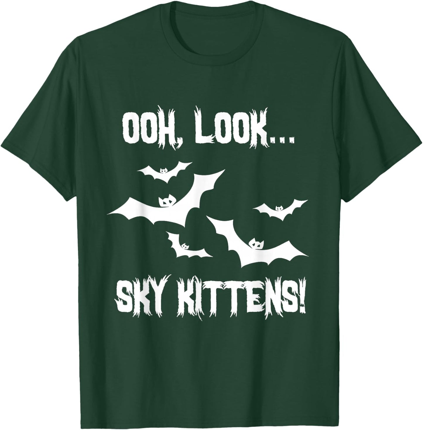 Bat Lover Sky Kittens Bats Lover Cute Funny T-Shirt - T-Shirt | Forest