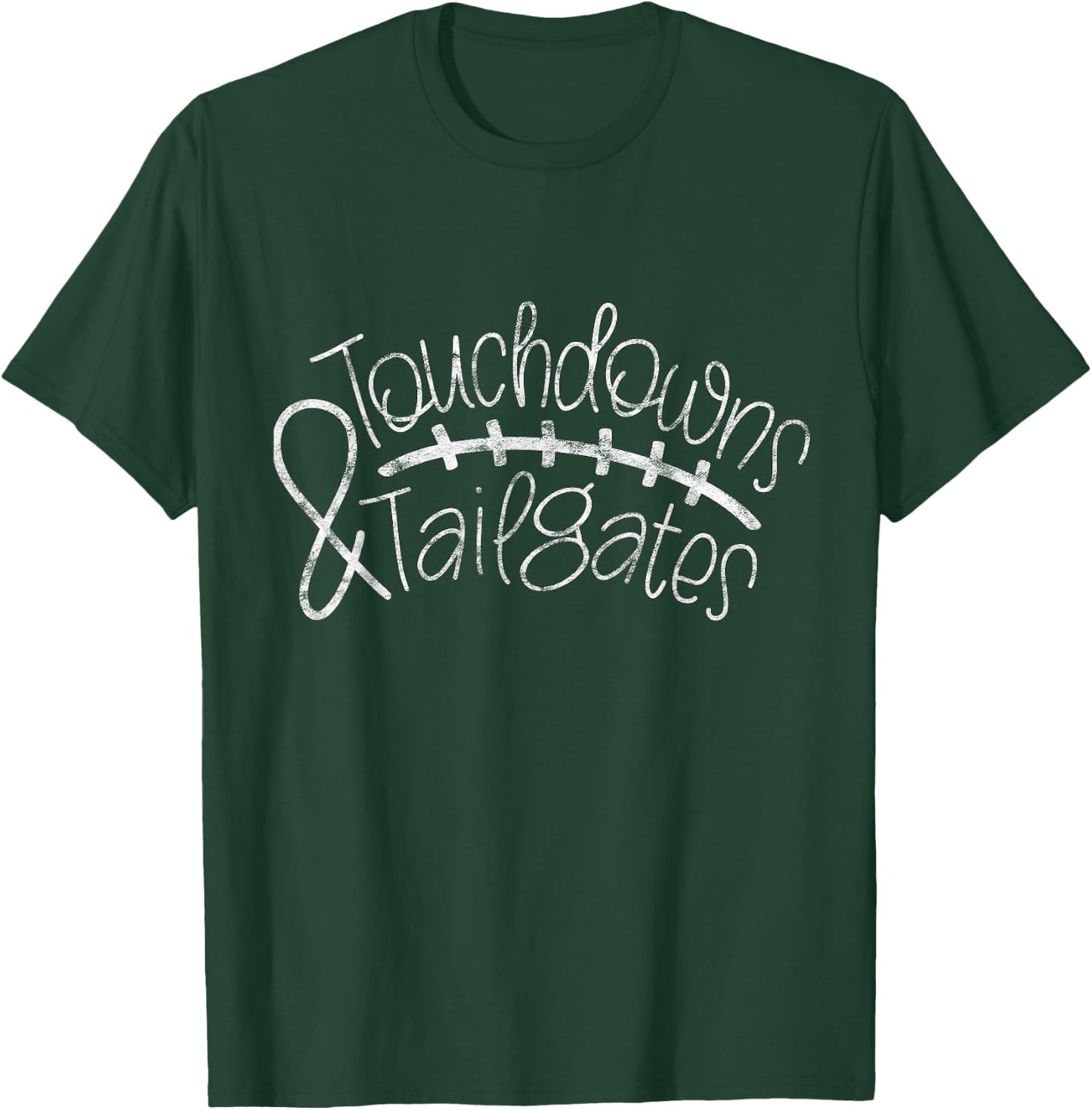 Pretty Cute Touchdowns and Tailgates Gift T-Shirt - T-Shirt | Forest