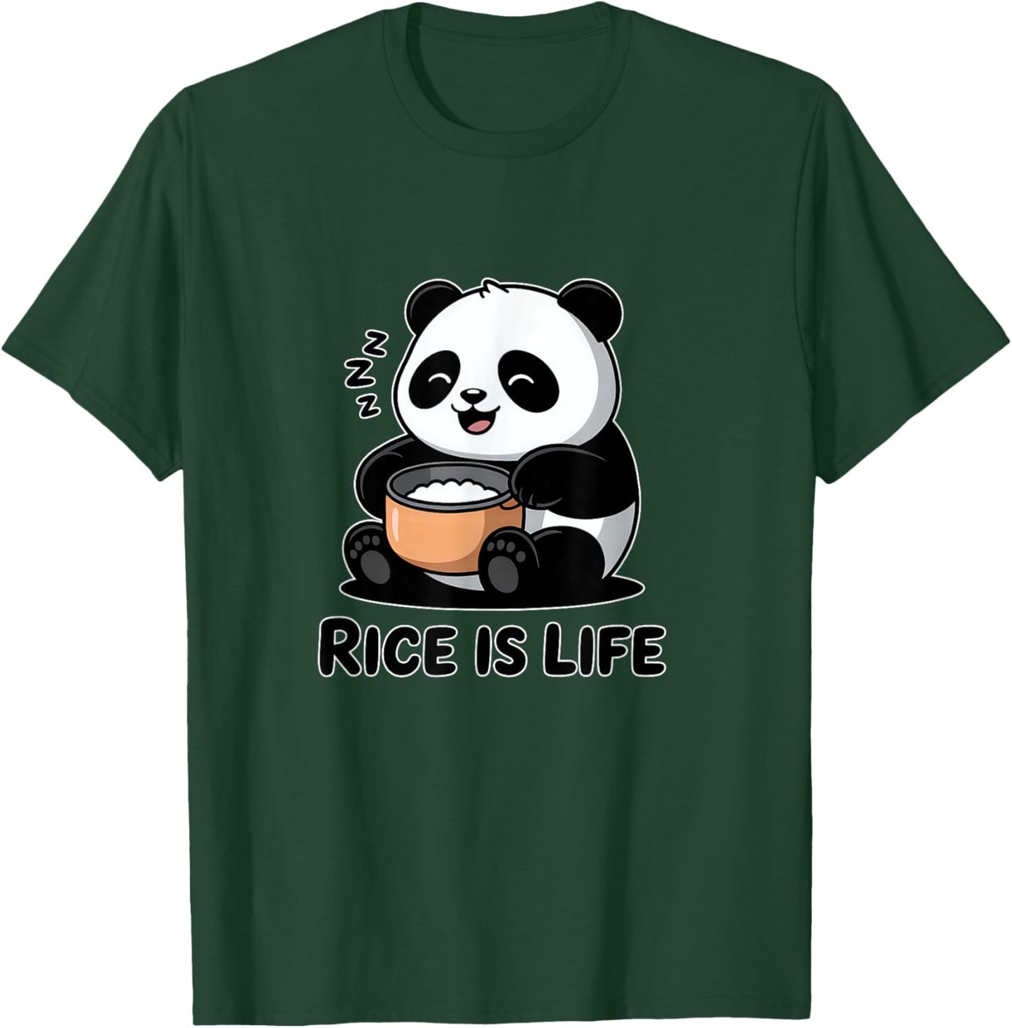 Panda Bear Rice Cooker Rice Is Life T-Shirt - T-Shirt | Forest