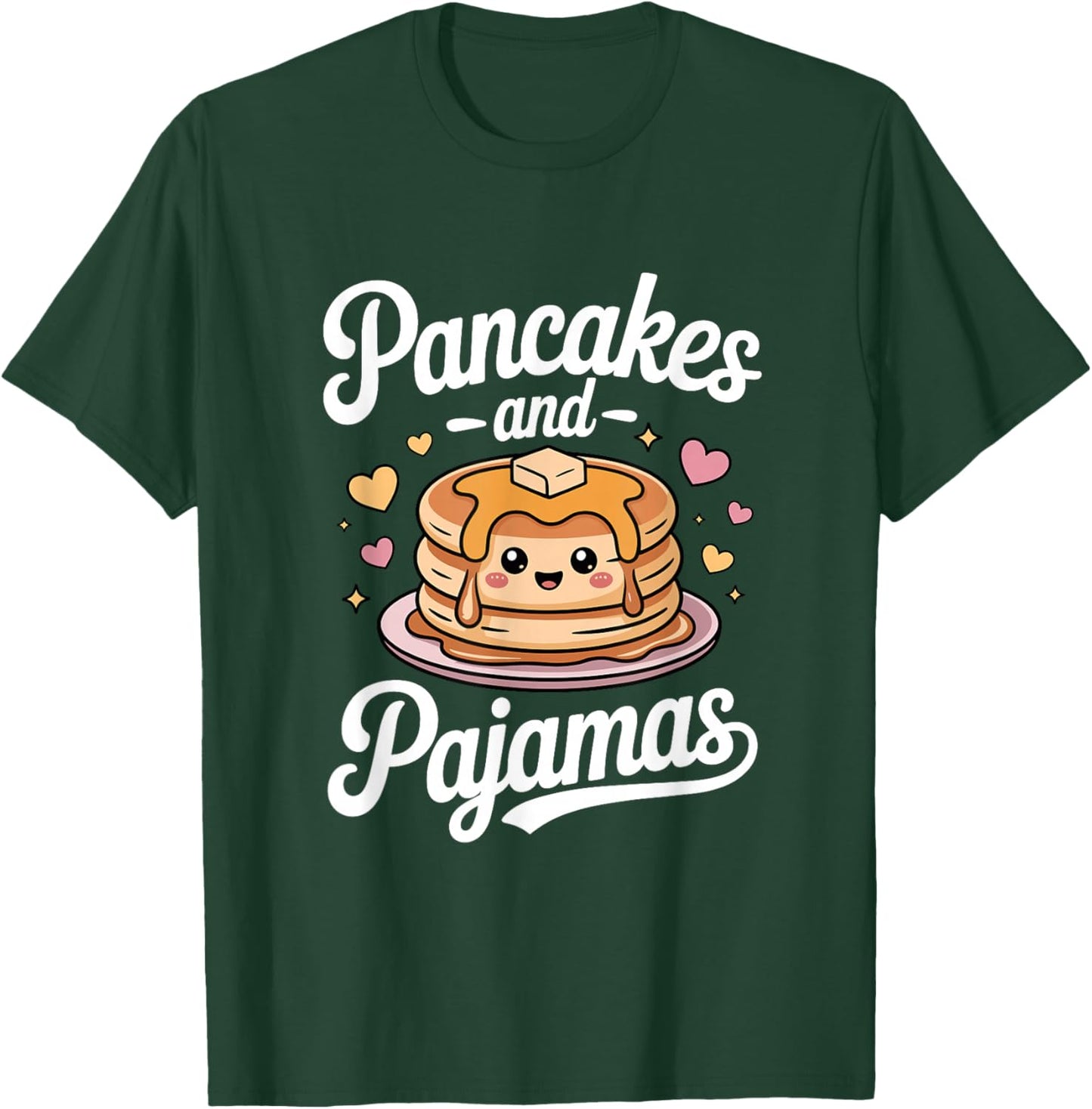 Cute Kawaii Pancakes and Pajamas Sleepover Breakfast Lover T-Shirt - T-Shirt | Forest