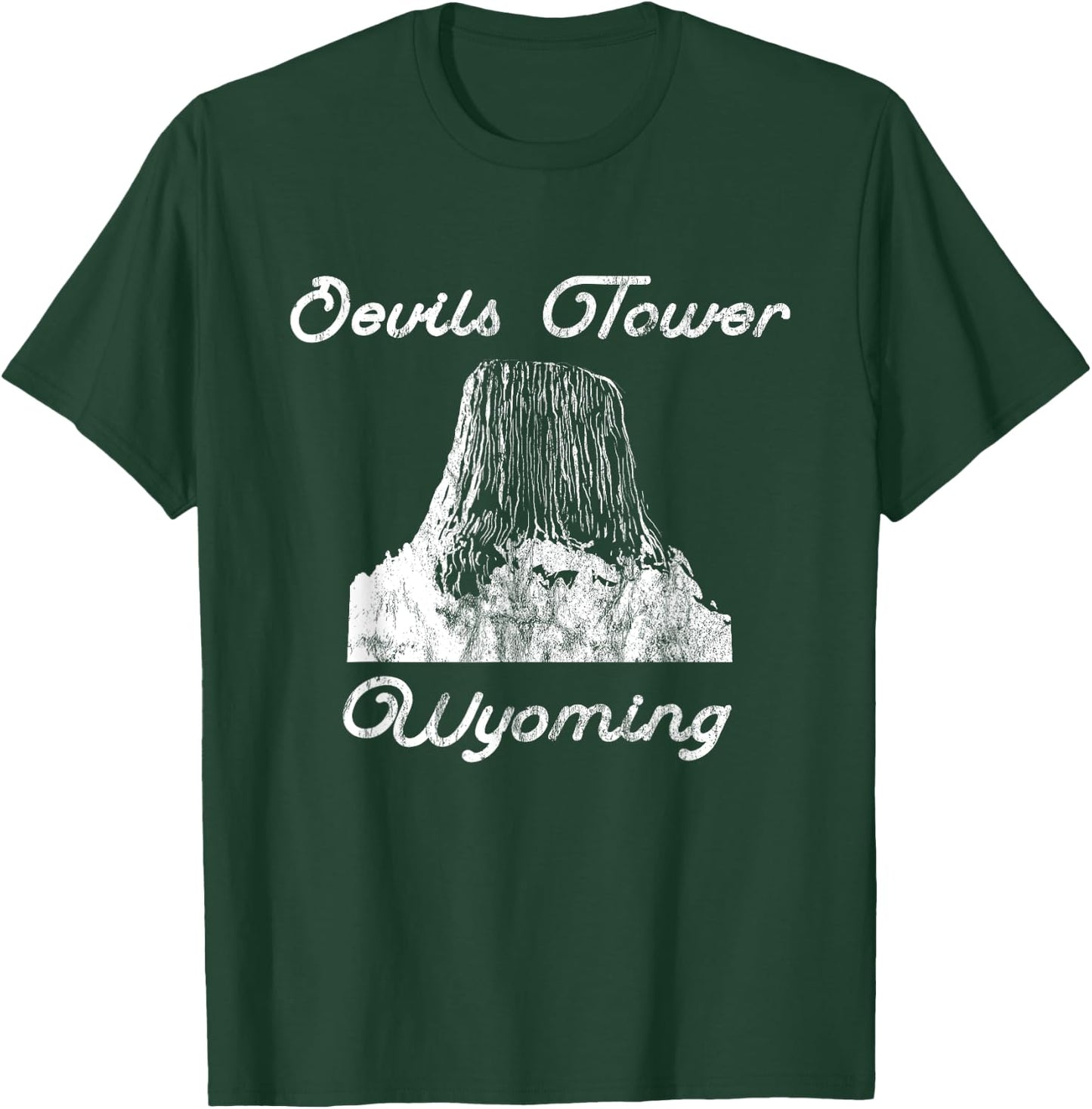 Devils Tower Wyoming National Monument Retro Vintage T-Shirt - T-Shirt | Forest
