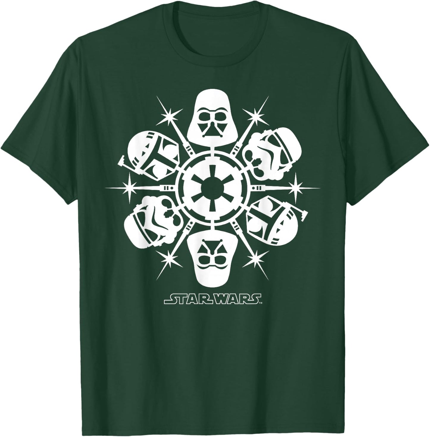 Star Wars Dark Side Snowflake Christmas T-Shirt - T-Shirt | Forest