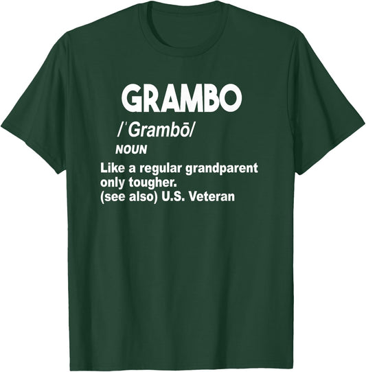 Grambo Grandma Or Grandpa Tough US Military Veteran Gift. T-Shirt - T-Shirt | Forest