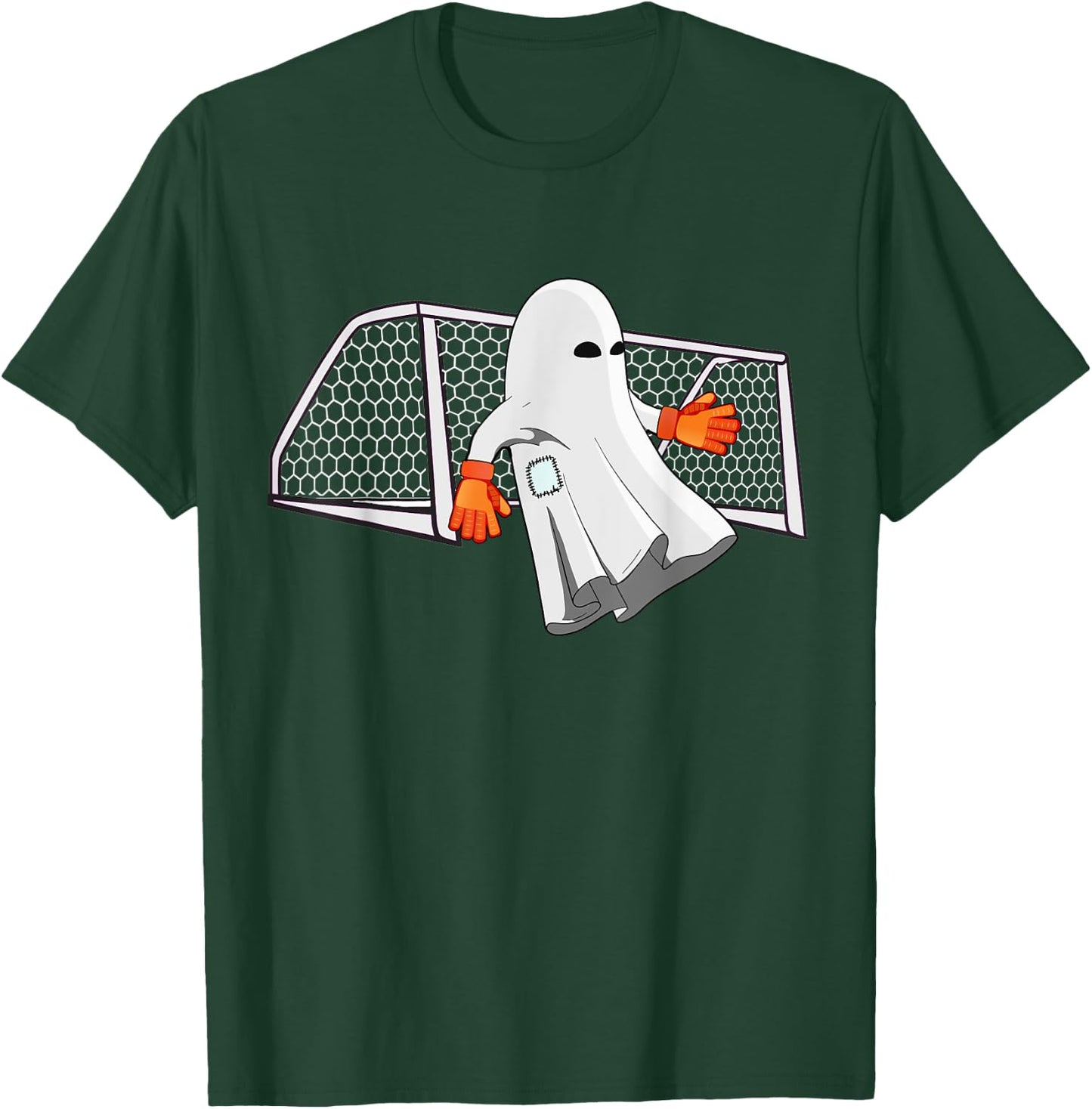 Soccer Halloween Shirt Goalkeeper Ghost Costume For Kids T-Shirt - T-Shirt | Forest