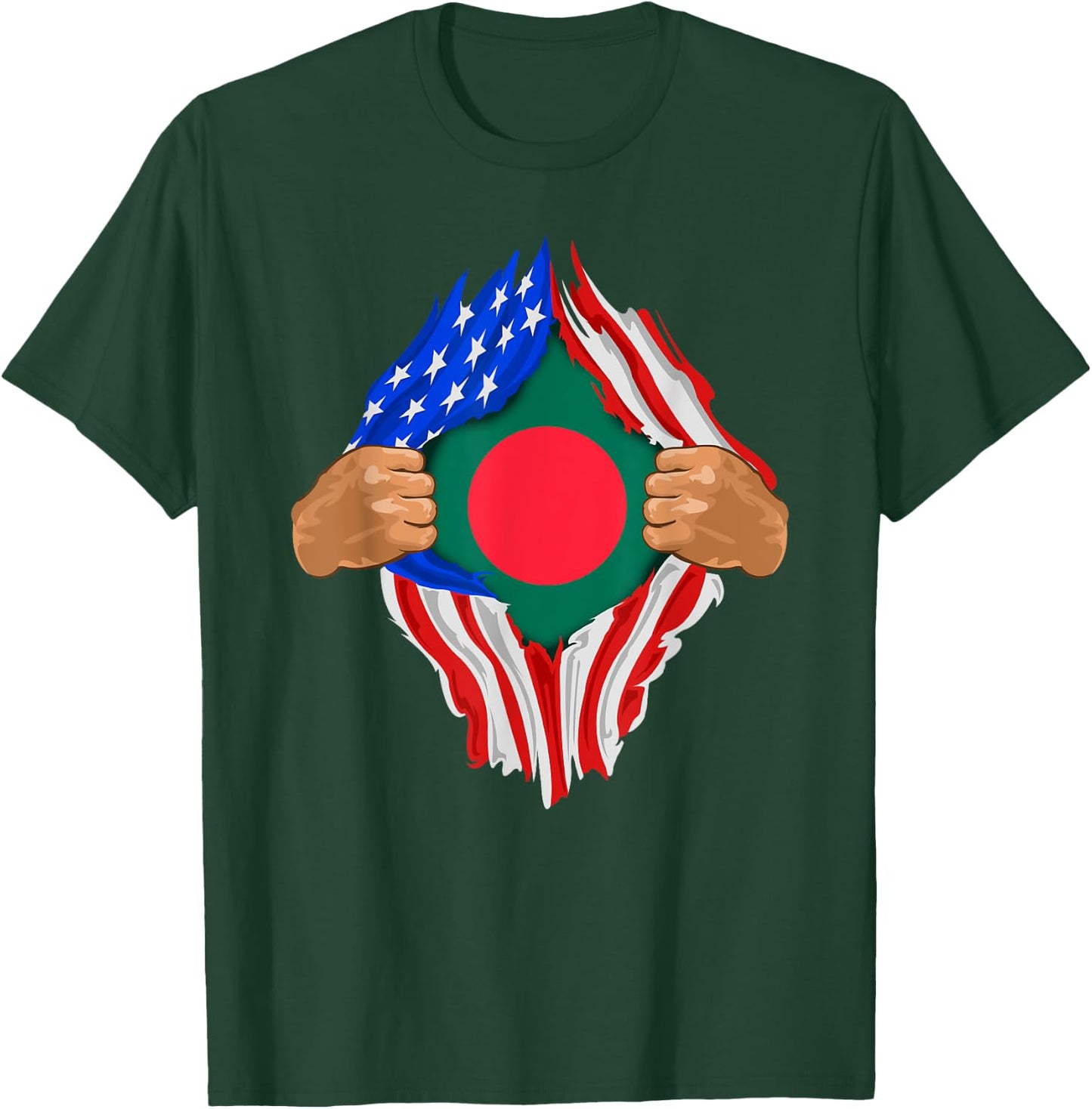 Bangladeshi Blood Inside Me | Bangladesh Flag Gift T-Shirt - T-Shirt | Forest