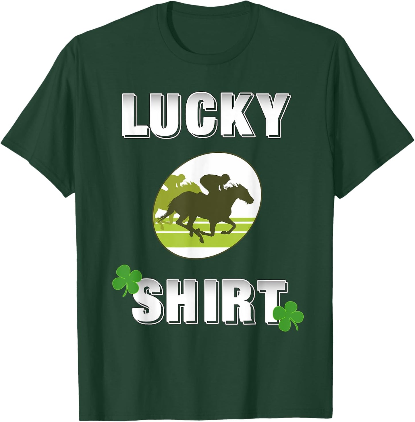 Lucky Horse Race, Equestrian Darks T-Shirt - T-Shirt | Forest