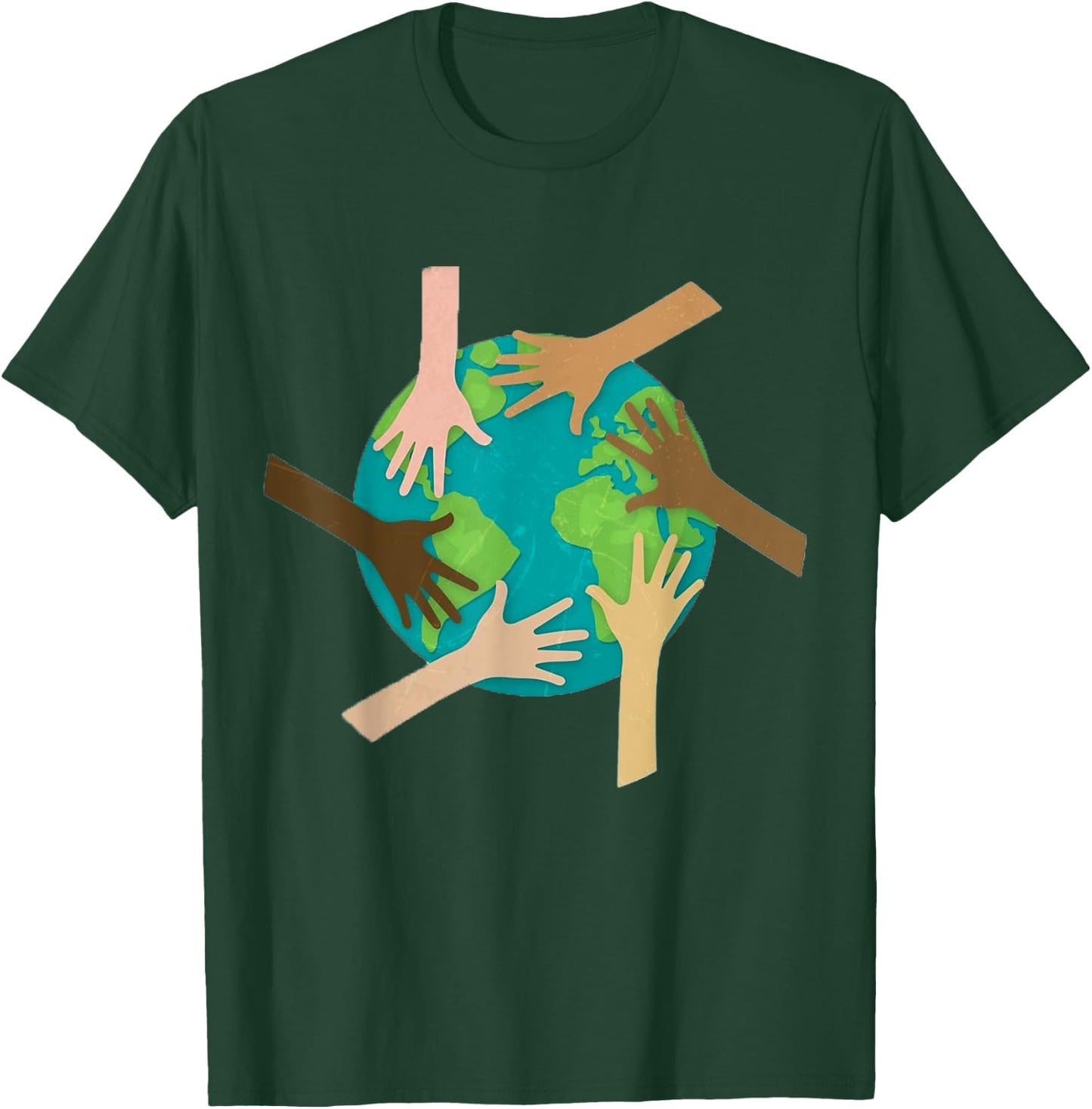 tolerance,peace and kidness day,Retro vintage earth T-Shirt - T-Shirt | Forest