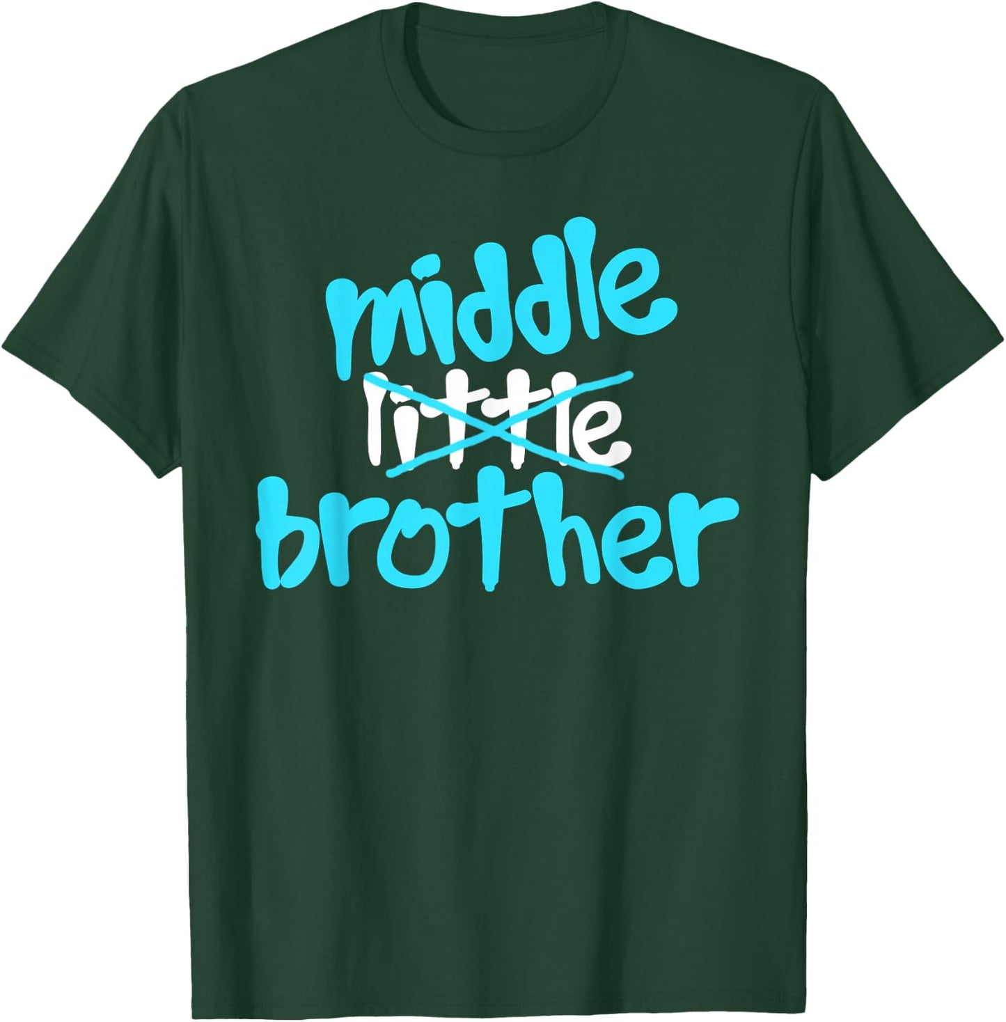 Promoted To Middle Brother Baby Announcement Funny T-Shirt - T-Shirt | Forest