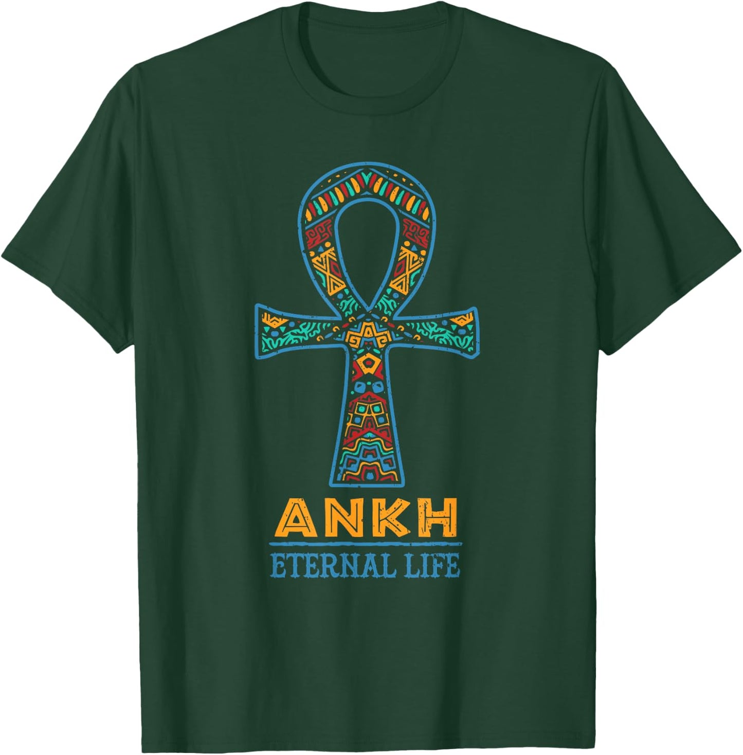 Black History African American Ankh Cross Juneteenth T-Shirt - T-Shirt | Forest