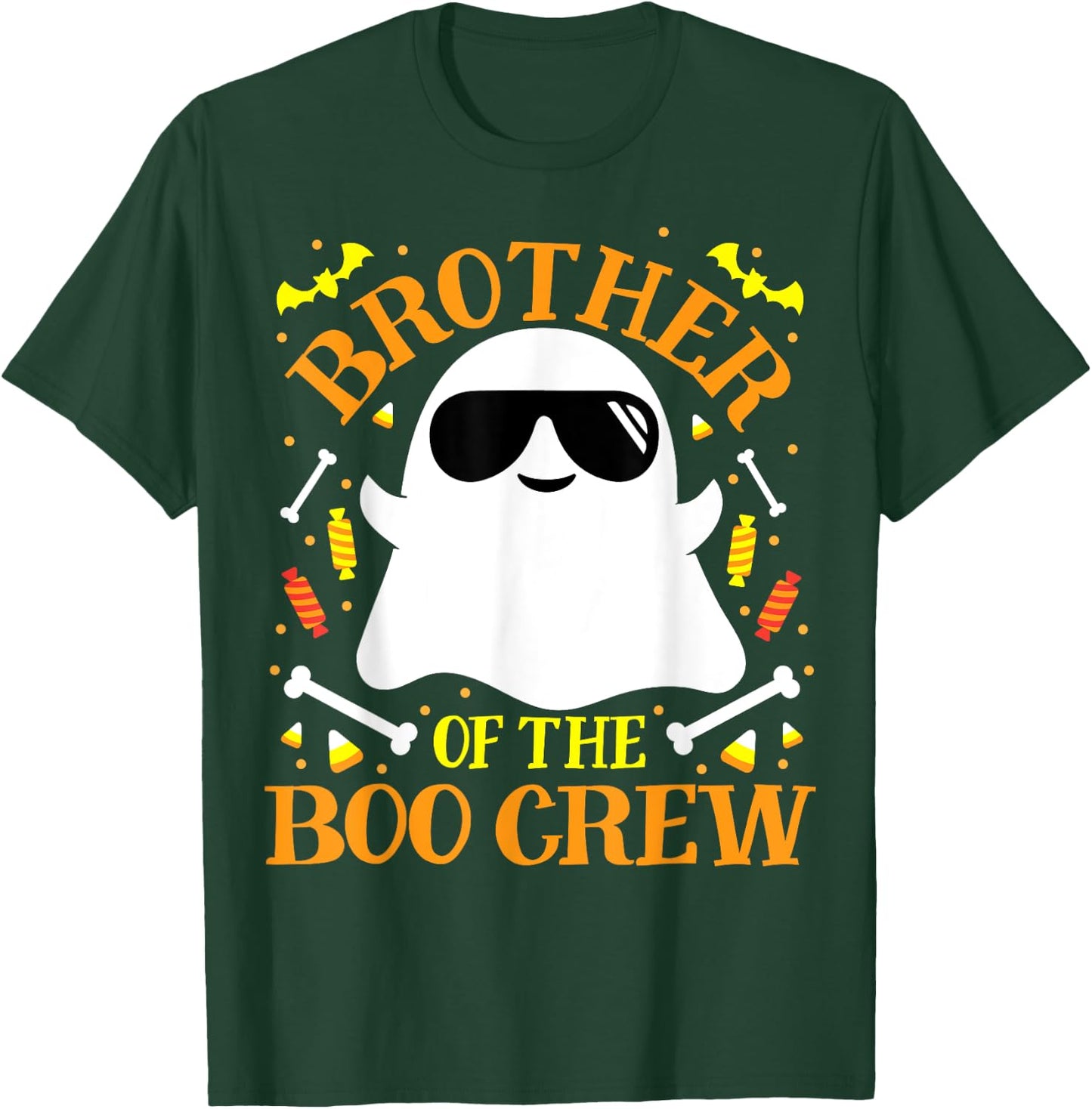 Brother Boo Crew Ghost Matching Family Set Boys Halloween T-Shirt - T-Shirt | Forest