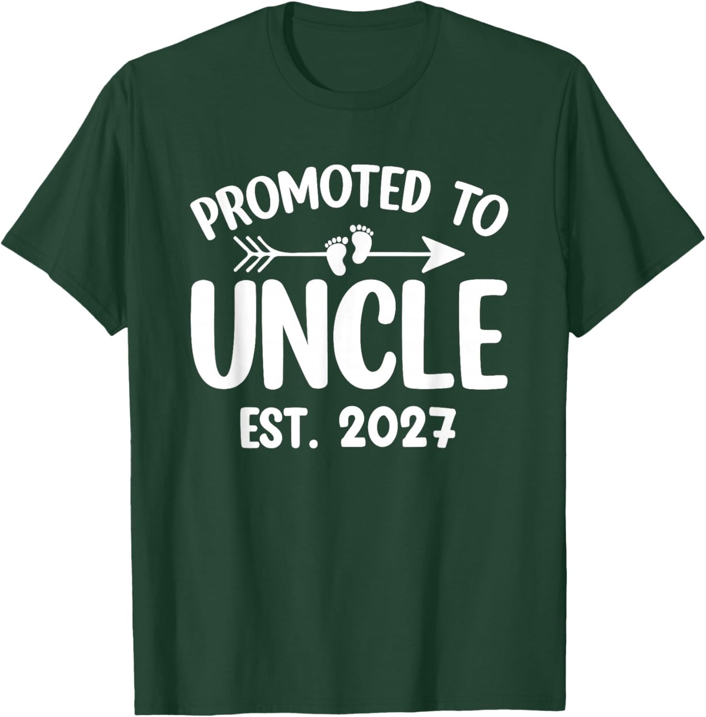 Promoted to Uncle 2027 Baby Announcement Soon to Be Uncle T-Shirt - T-Shirt | Forest