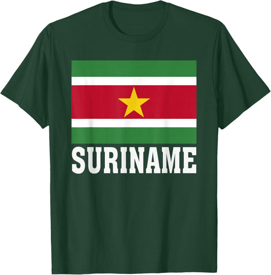 Suriname Flag Patriotic National Roots Souvenir T-Shirt - T-Shirt | Forest