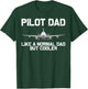 Funny Pilot Dad Art Father Aviation Airplane Pilot T-Shirt - T-Shirt | Forest