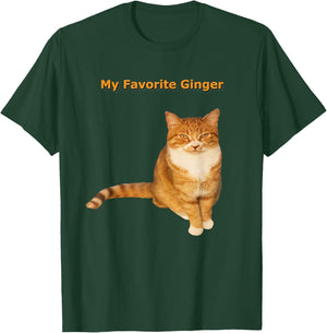 My Favorite Ginger Orange Tabby Kitty Cat Women Girls Kids T-Shirt - T-Shirt | Forest