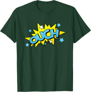 OUCH Comic | Cool Retro Comic Book Gift | Ouch T-Shirt - T-Shirt | Forest