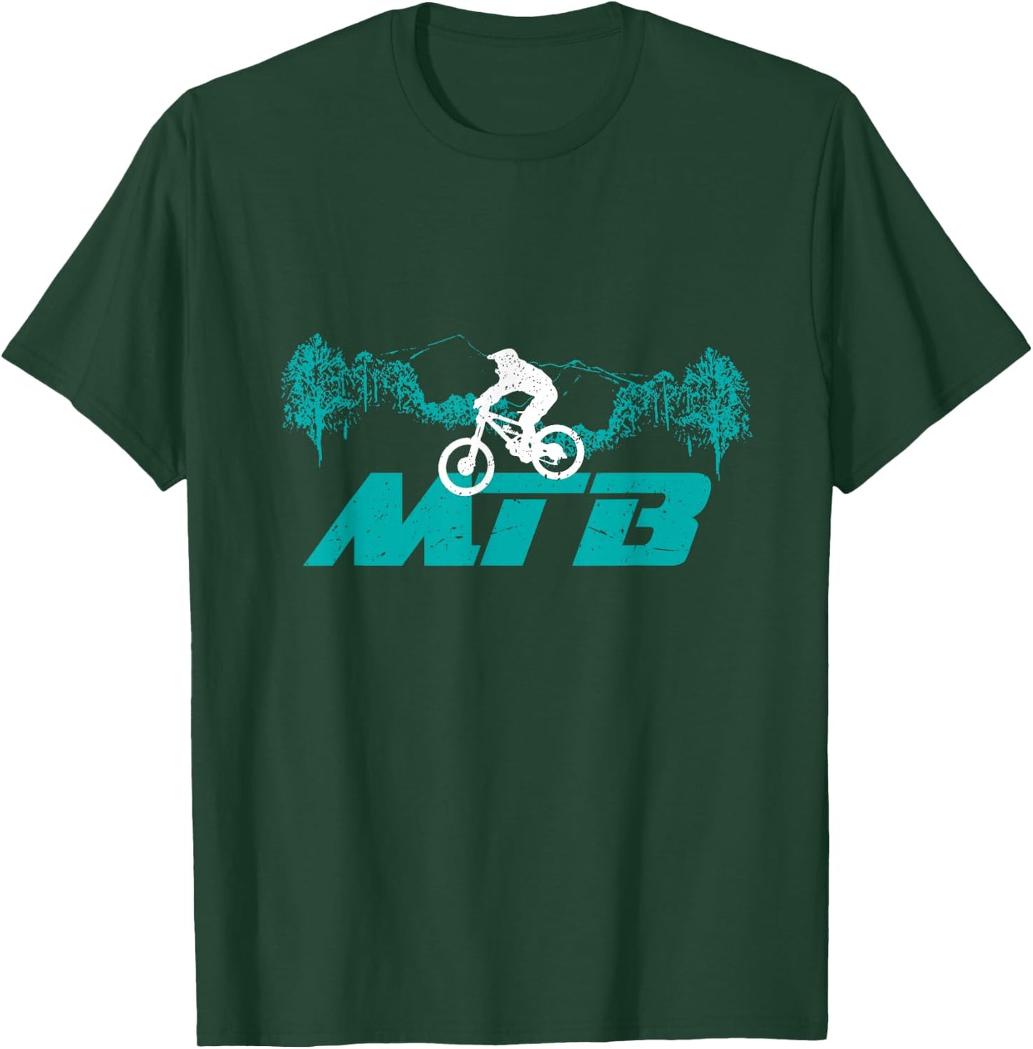 Mountain Bike - MTB Downhill Biking Biker Gift T-Shirt - T-Shirt | Forest