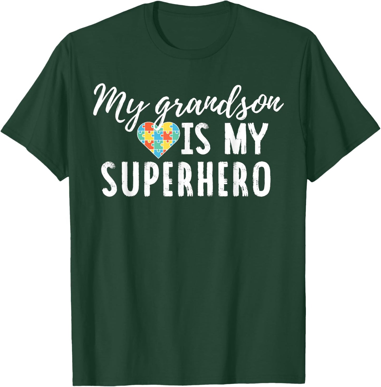 Autism Awareness Shirt for Grandma or Grandpa T-Shirt - T-Shirt | Forest