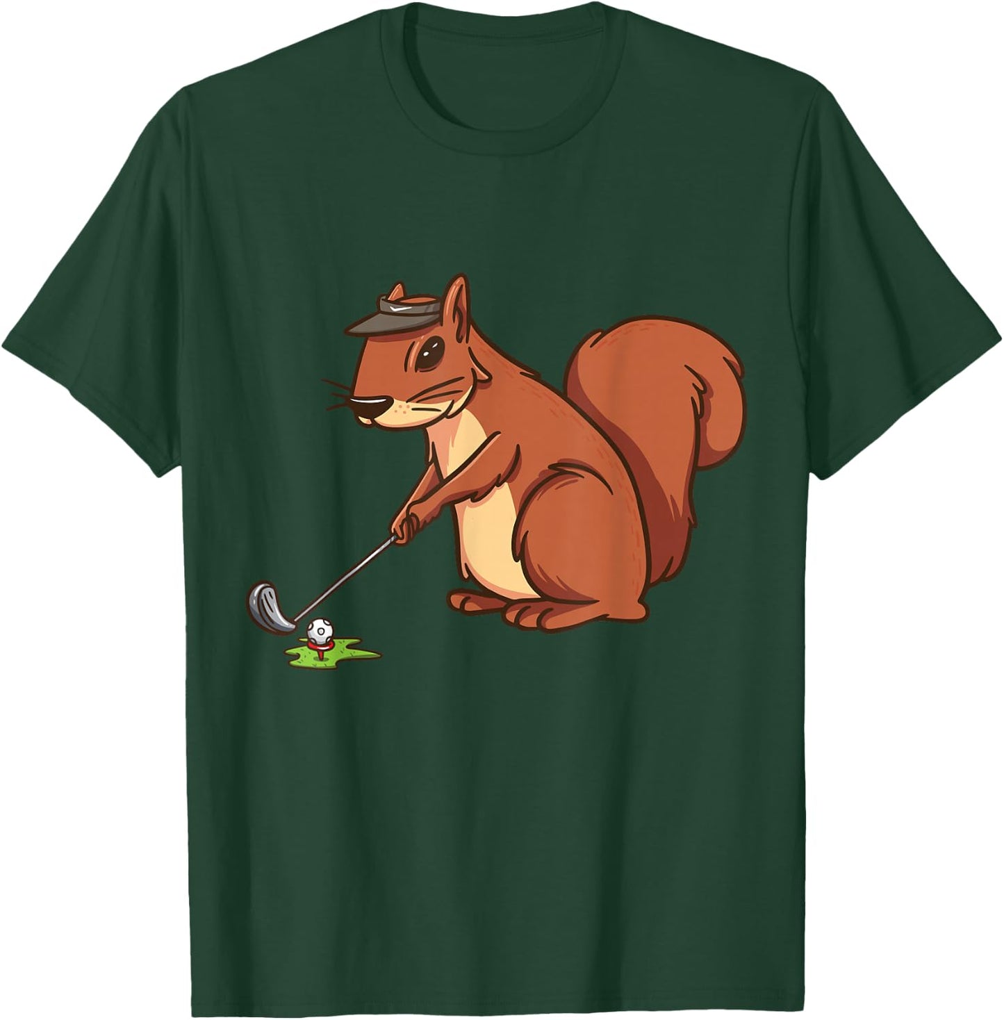 Funny Squirrel Golf Ball Gifts Shirts Women Golfer T-Shirt - T-Shirt | Forest