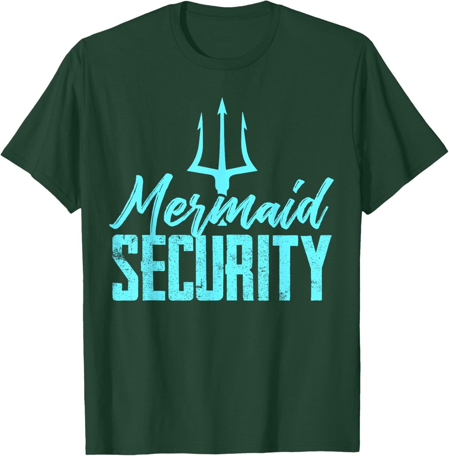 Mermaid Birthday Security Party T Shirt Dad Gift T-Shirt - T-Shirt | Forest
