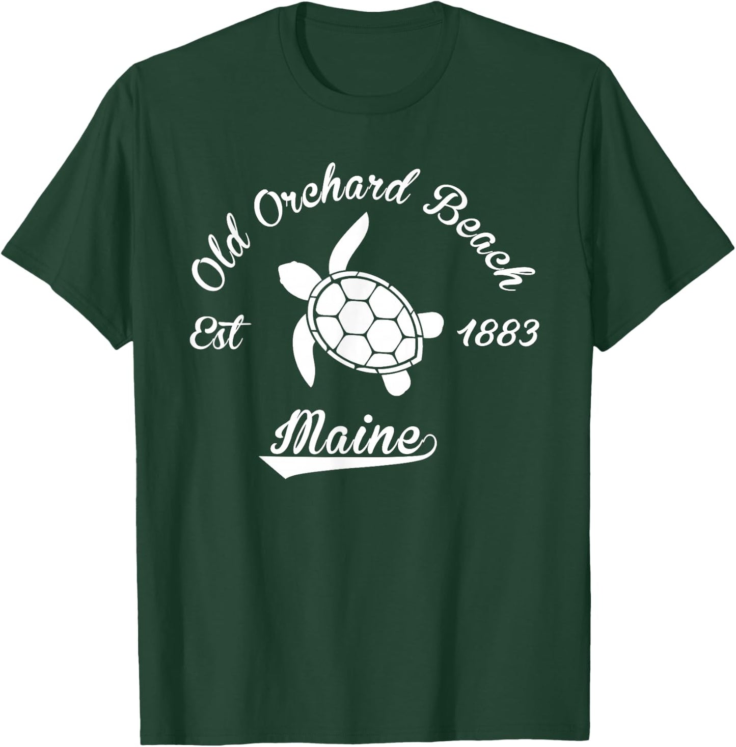 Nautical Old Orchard Beach Maine Sea Turtle T-Shirt - T-Shirt | Forest