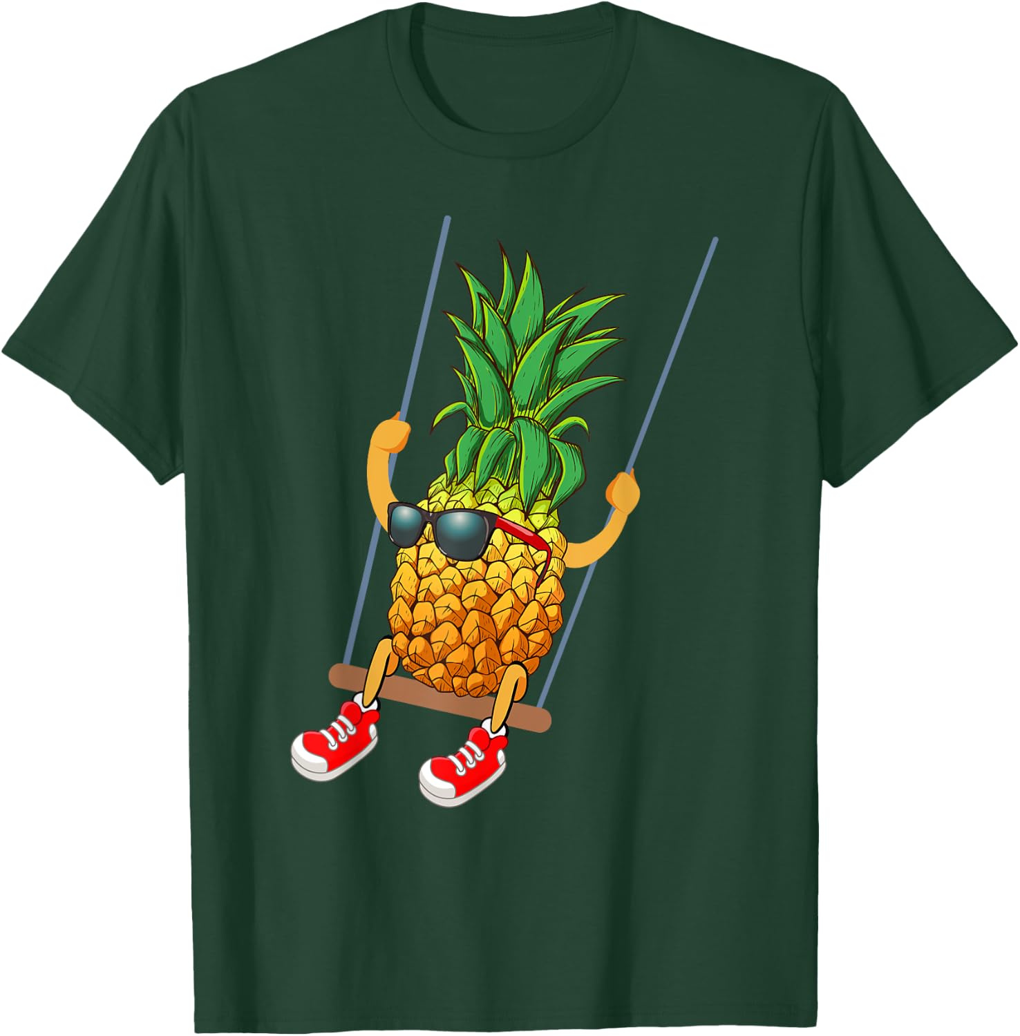 Funny Swinging Pineapple Swinger Small T-Shirt - T-Shirt | Forest