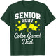 Senior 2027 Color Guard Dad Marching Band Senior Night T-Shirt - T-Shirt | Forest