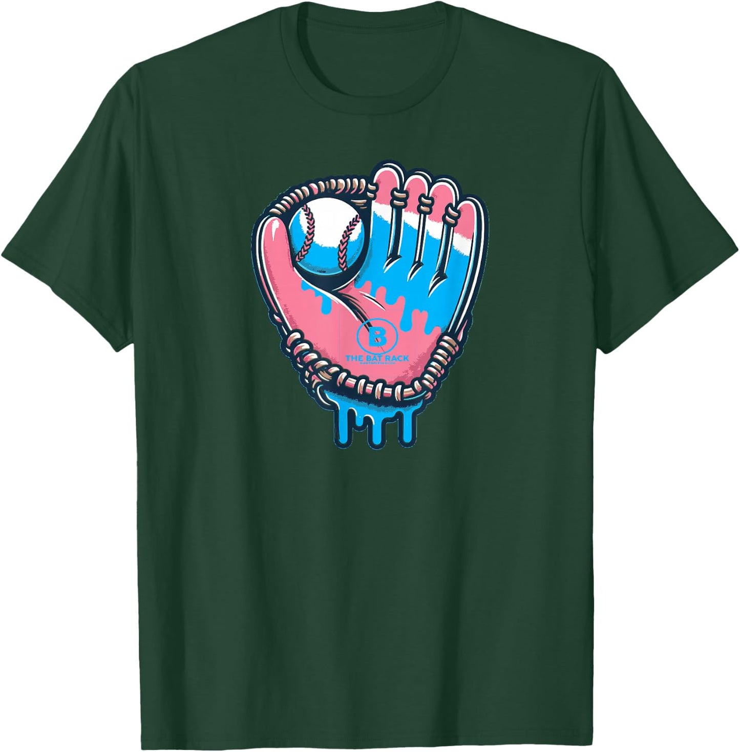 Baseball Glove Cotton Candy Drip T-Shirt - T-Shirt | Forest