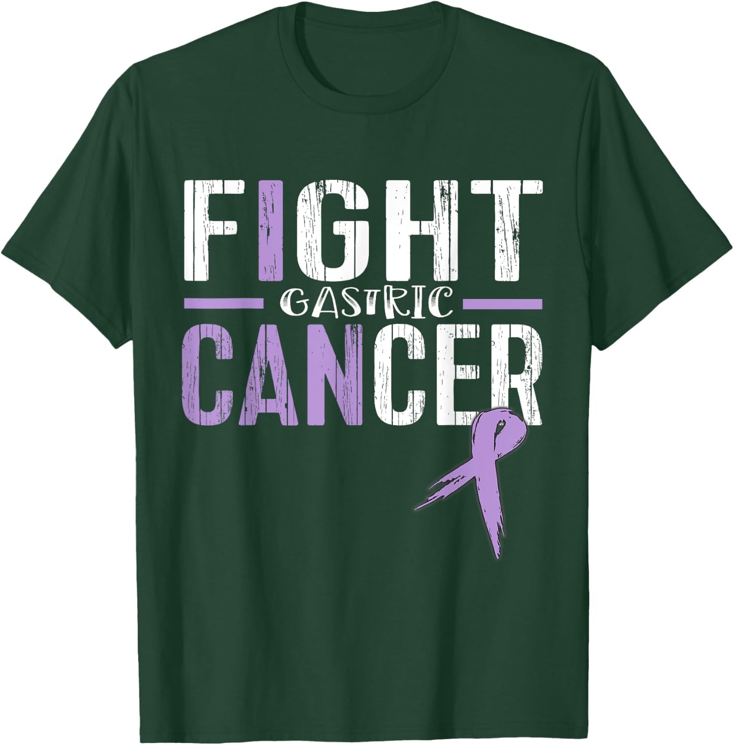 Gastric Cancer Awareness Ribbon Survivor Warrior T-Shirt - T-Shirt | Forest