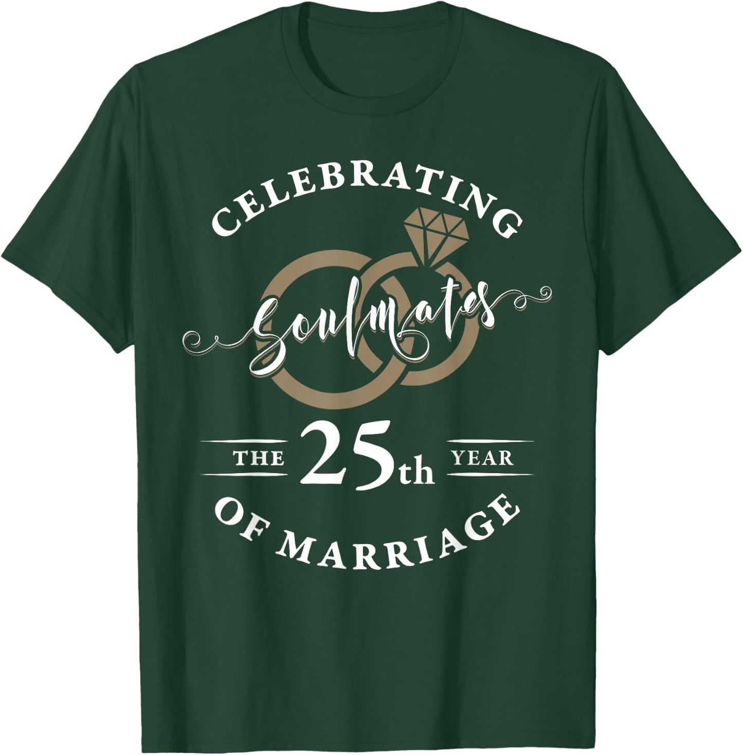 25th Wedding Anniversary Married Wife Husband Couple T-Shirt - T-Shirt | Forest