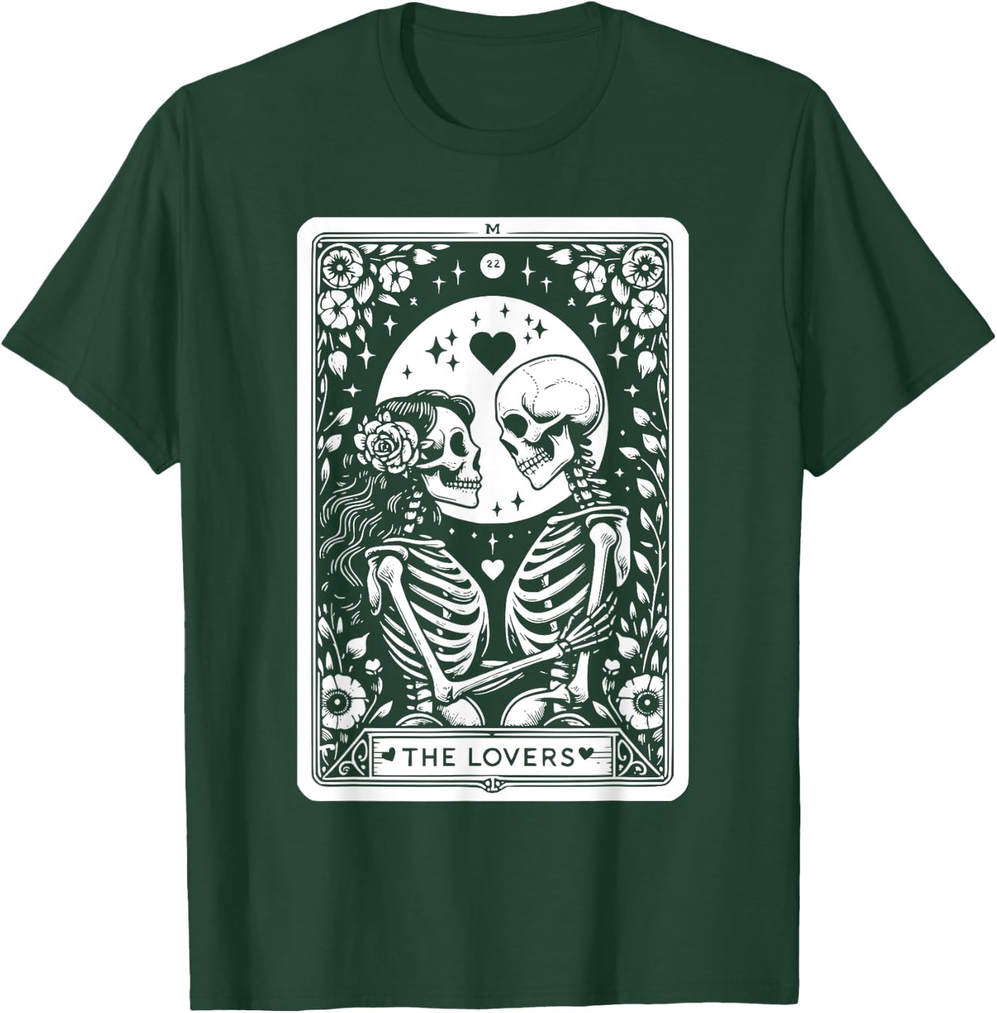 The Lovers Tarot Cards Skeleton Men Women Tarot Card T-Shirt - T-Shirt | Forest