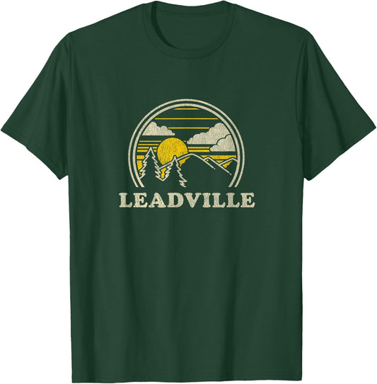 Leadville Colorado CO T Shirt Vintage Hiking Mountains T-Shirt - T-Shirt | Forest