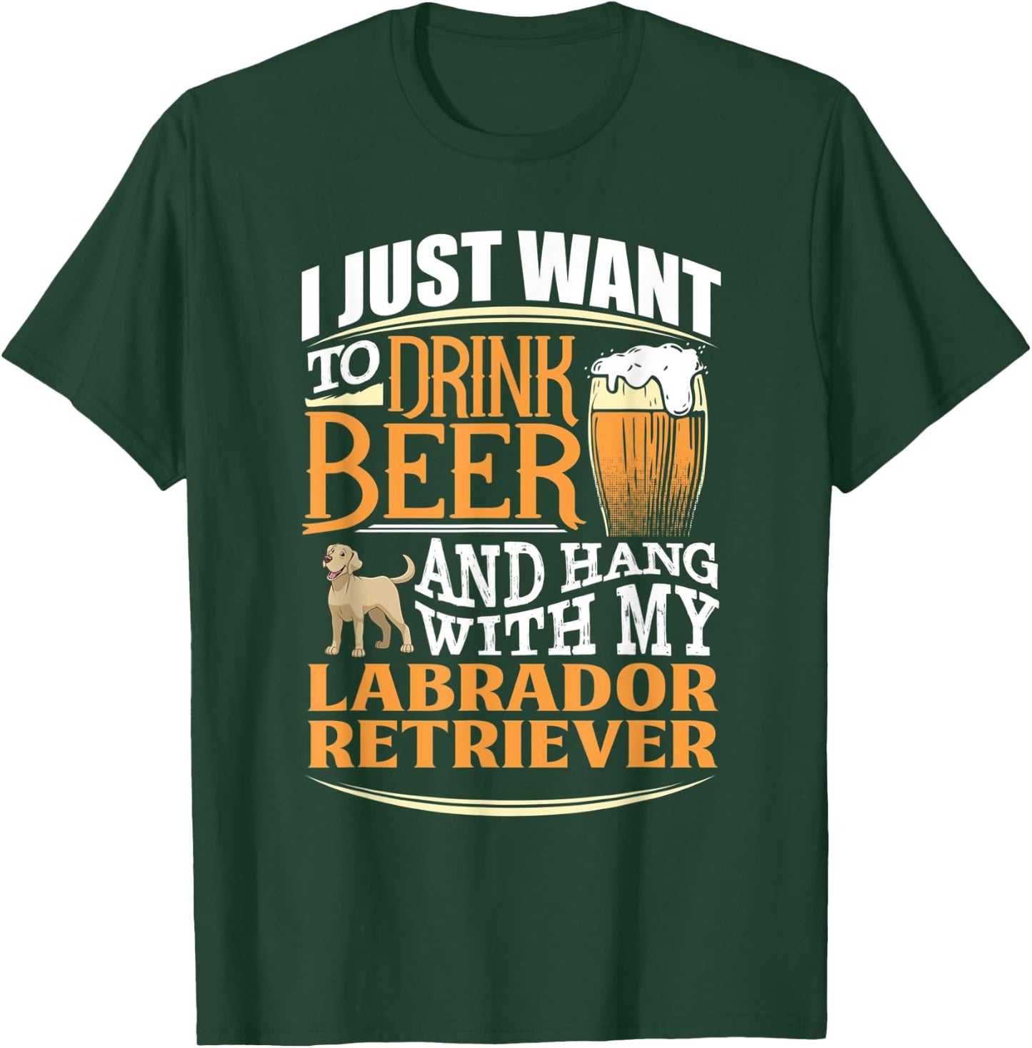 Labrador Retriever Beer T Shirt T-Shirt - T-Shirt | Forest