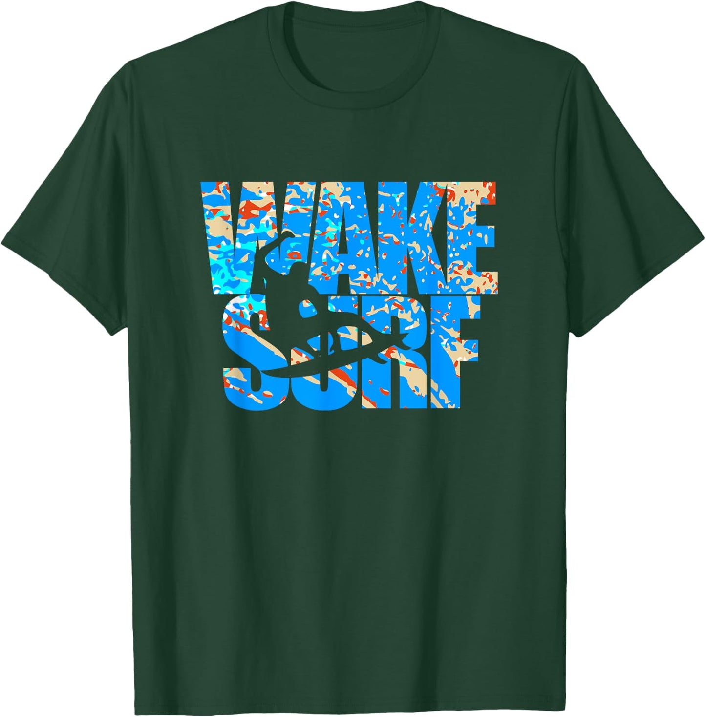 Wake Surf Wakesurfing T Shirt Boat Lake Board Surfboard T-Shirt - T-Shirt | Forest